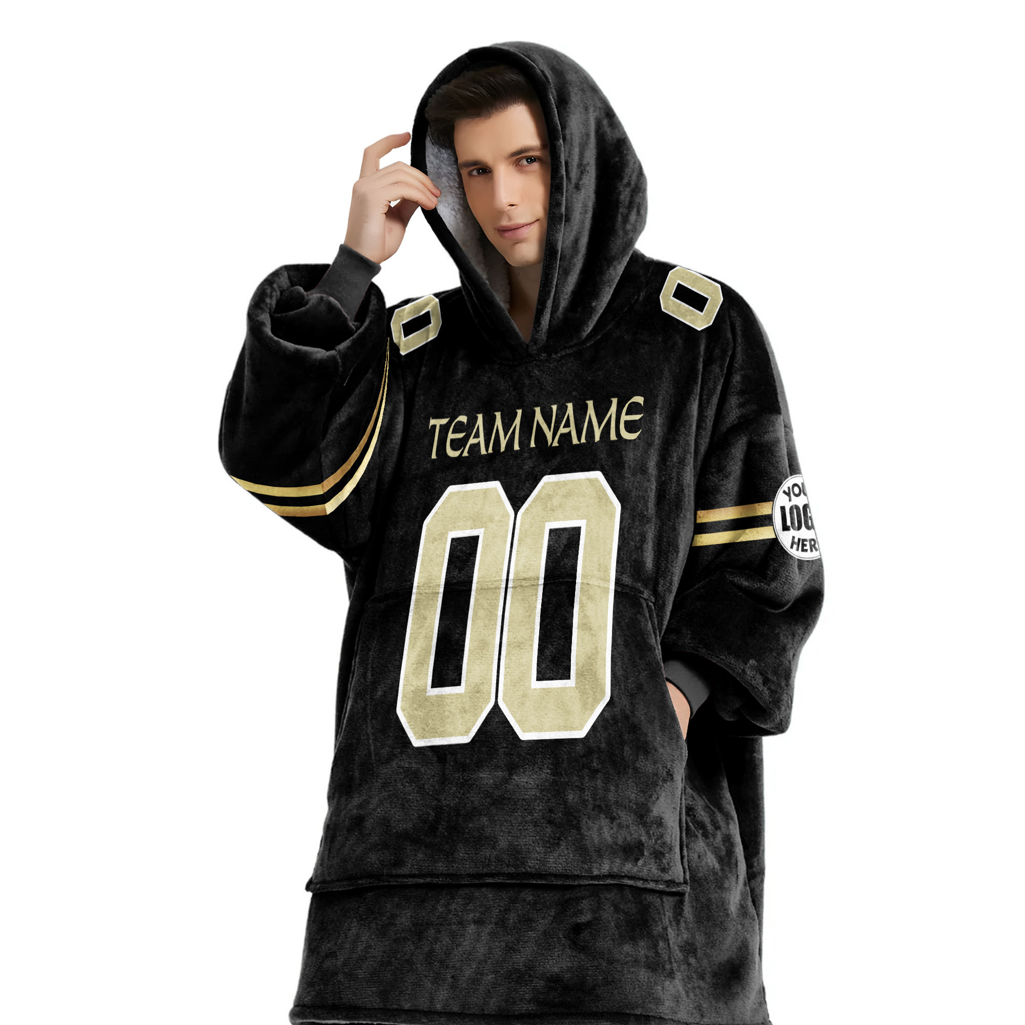 Adult Custom Blanket Hoodie New Orleans Inspired Color