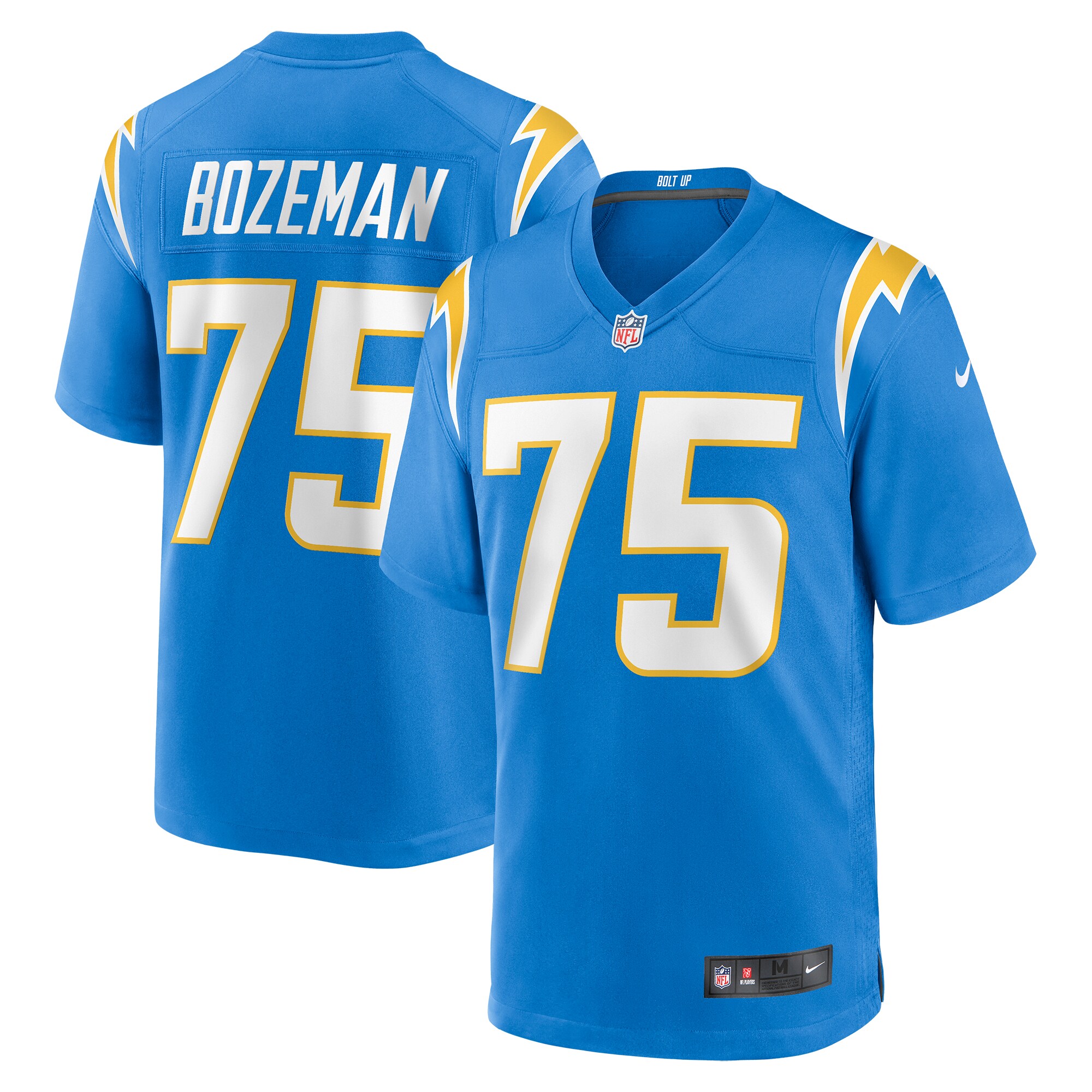 Bradley Bozeman Los Angeles Chargers  Game Jersey -  Powder Blue