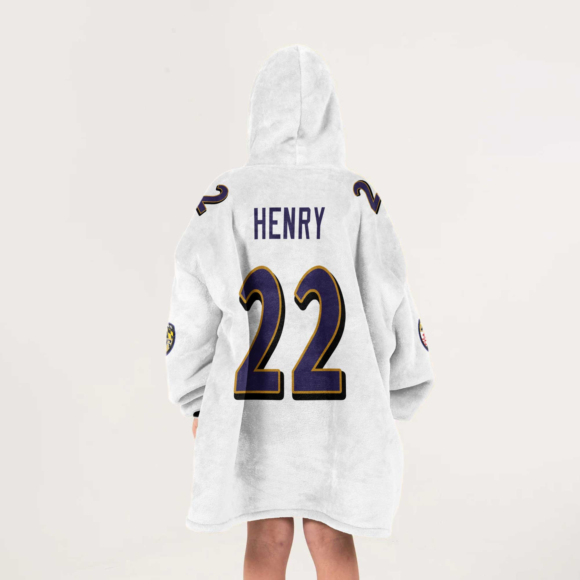 Kid 22 Baltimore Football Unisex Blanket Hoodie