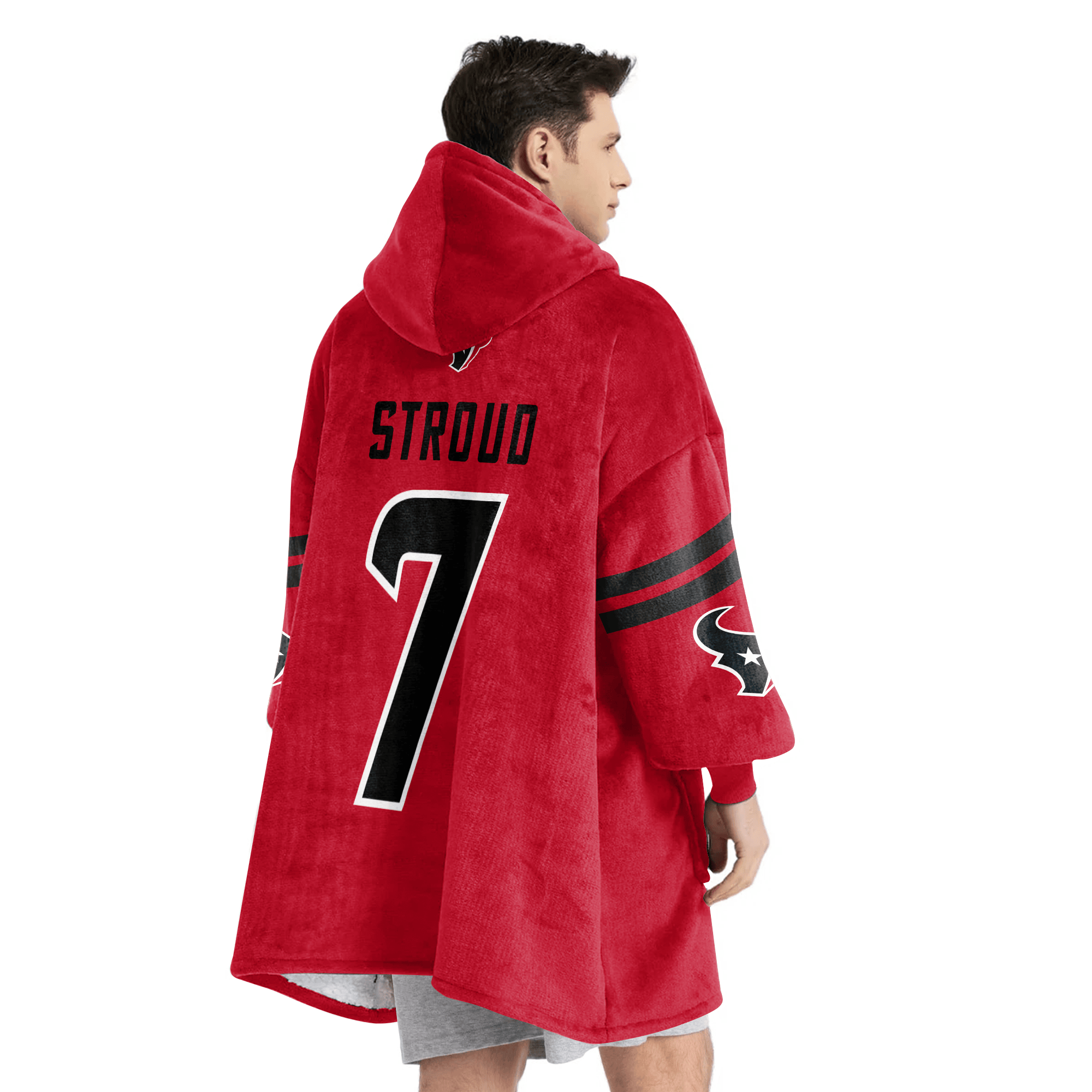 Adult C.J.S 7 Captain Houston Football Unisex Blanket Hoodie