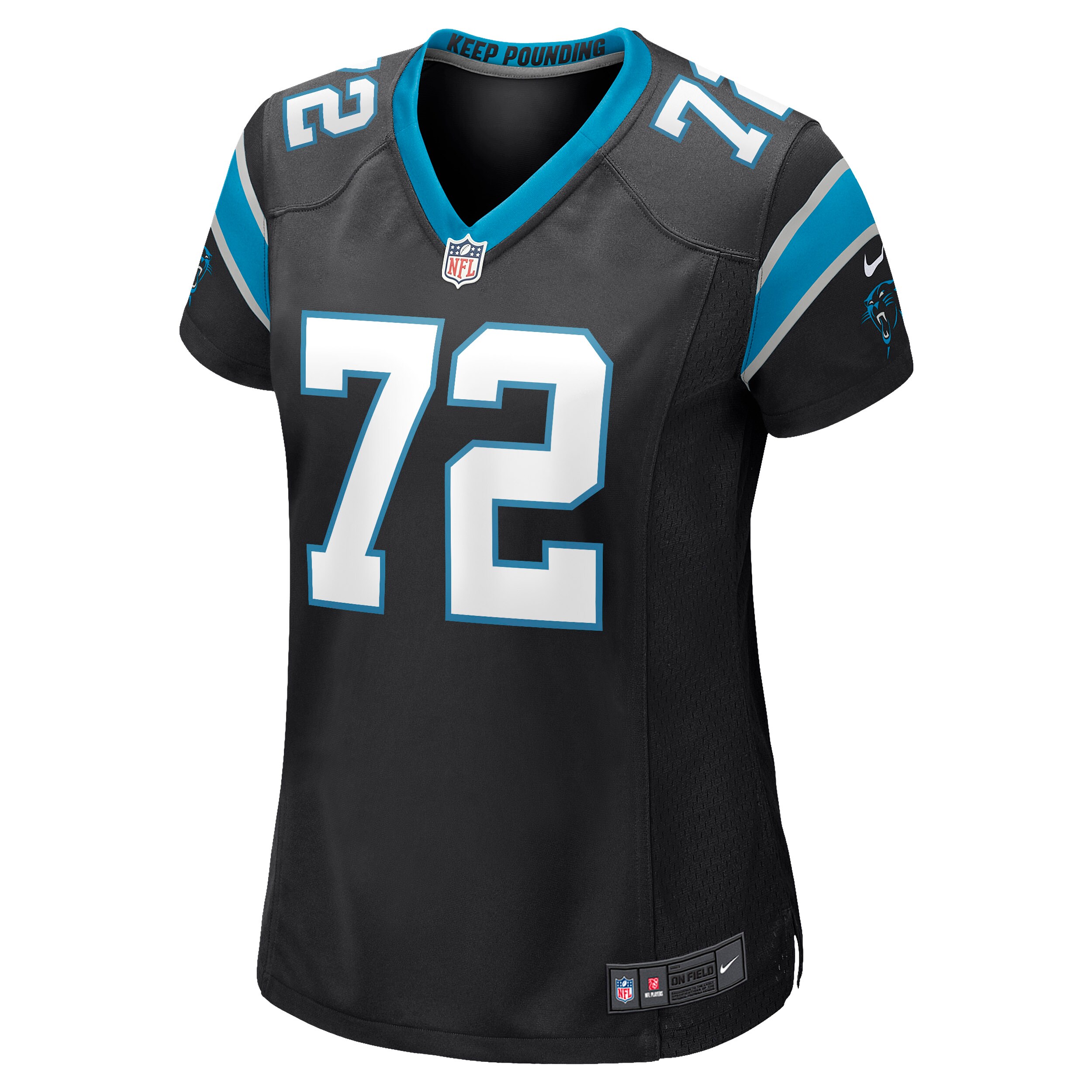 Taylor Moton Carolina Panthers  Women's Game Jersey - Black