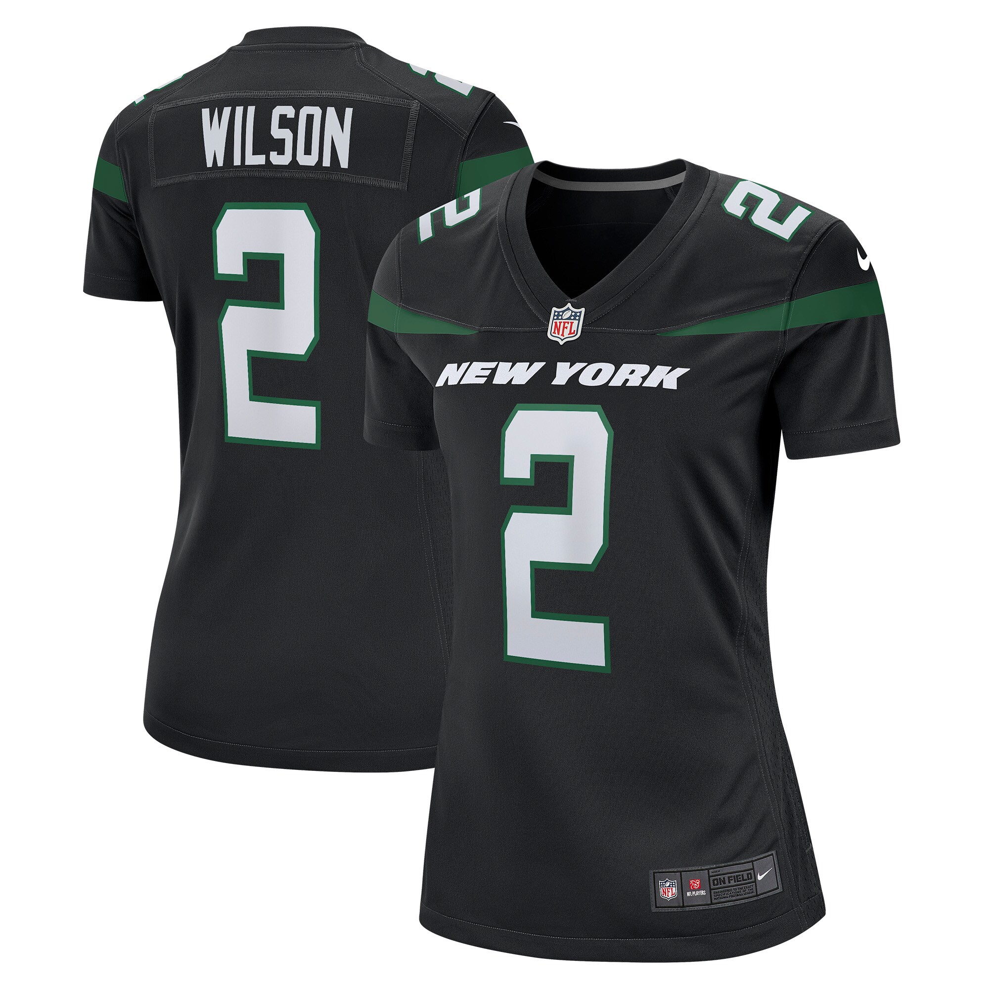 Zach Wilson  New York Jets Women's Game Jersey - Stealth Black