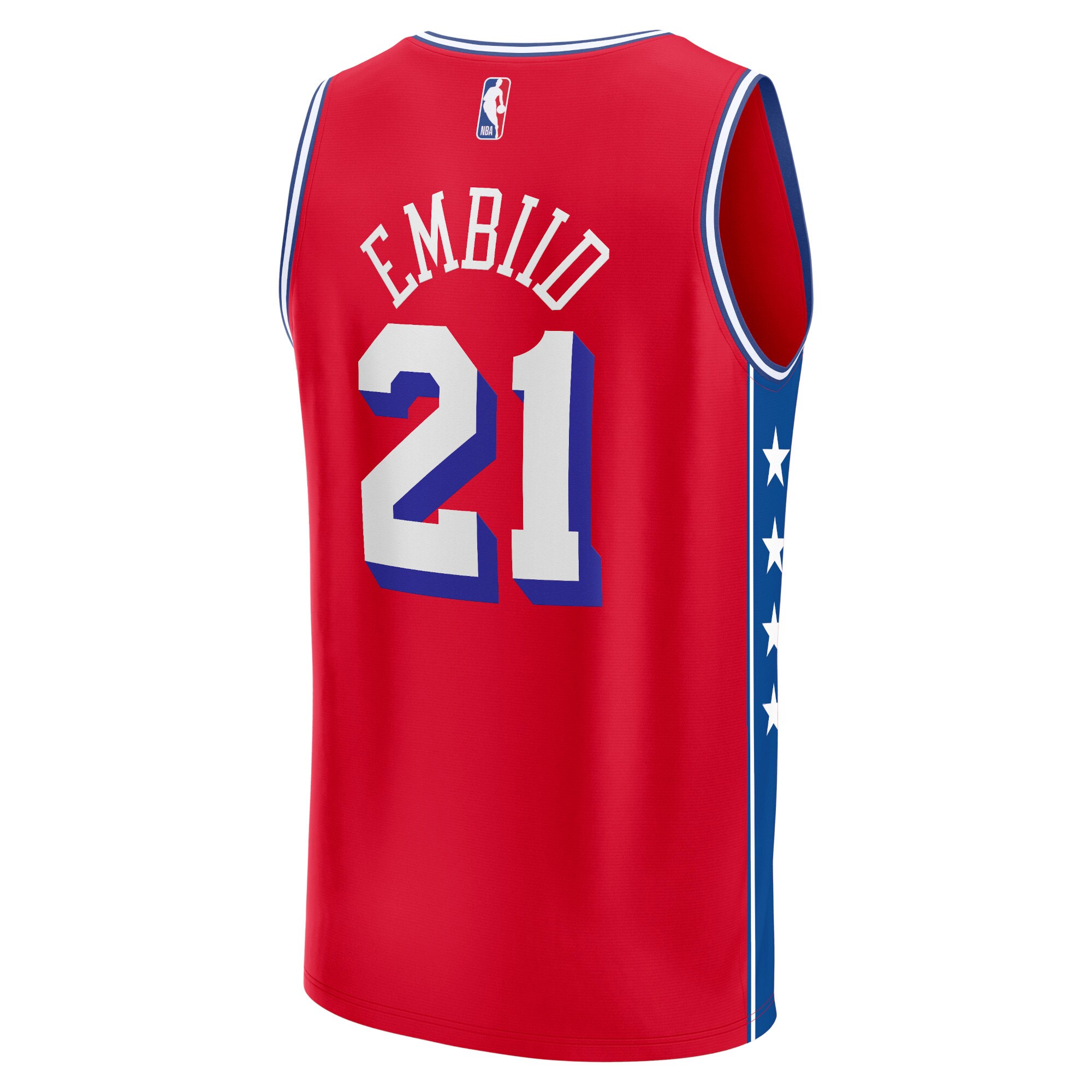 Joel Embiid Philadelphia 76ers  Fast Break Replica Player Jersey - Statement Edition - Red