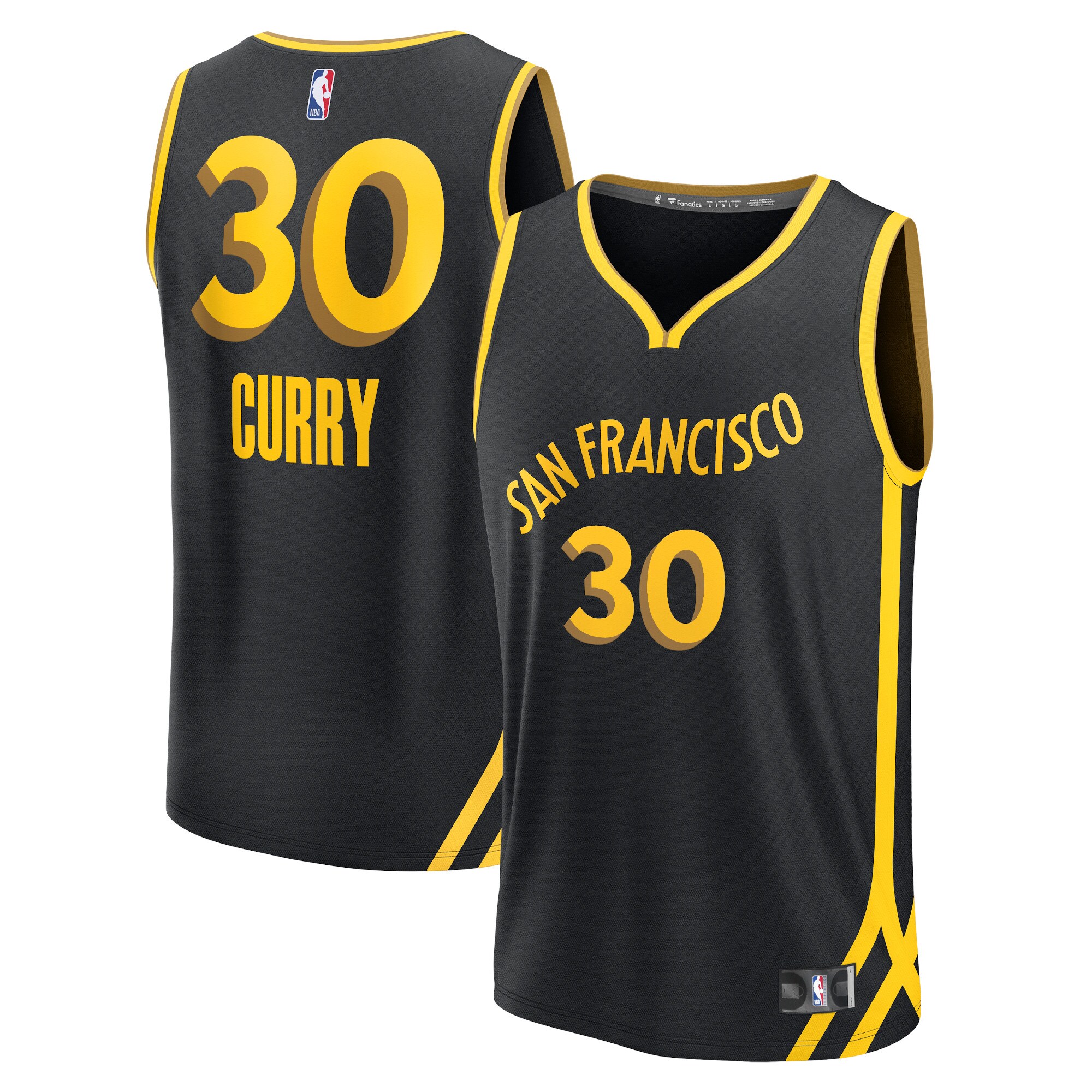 Unisex Golden State Warriors Stephen Curry  Black 2023/24 Fast Break Jersey - City Edition