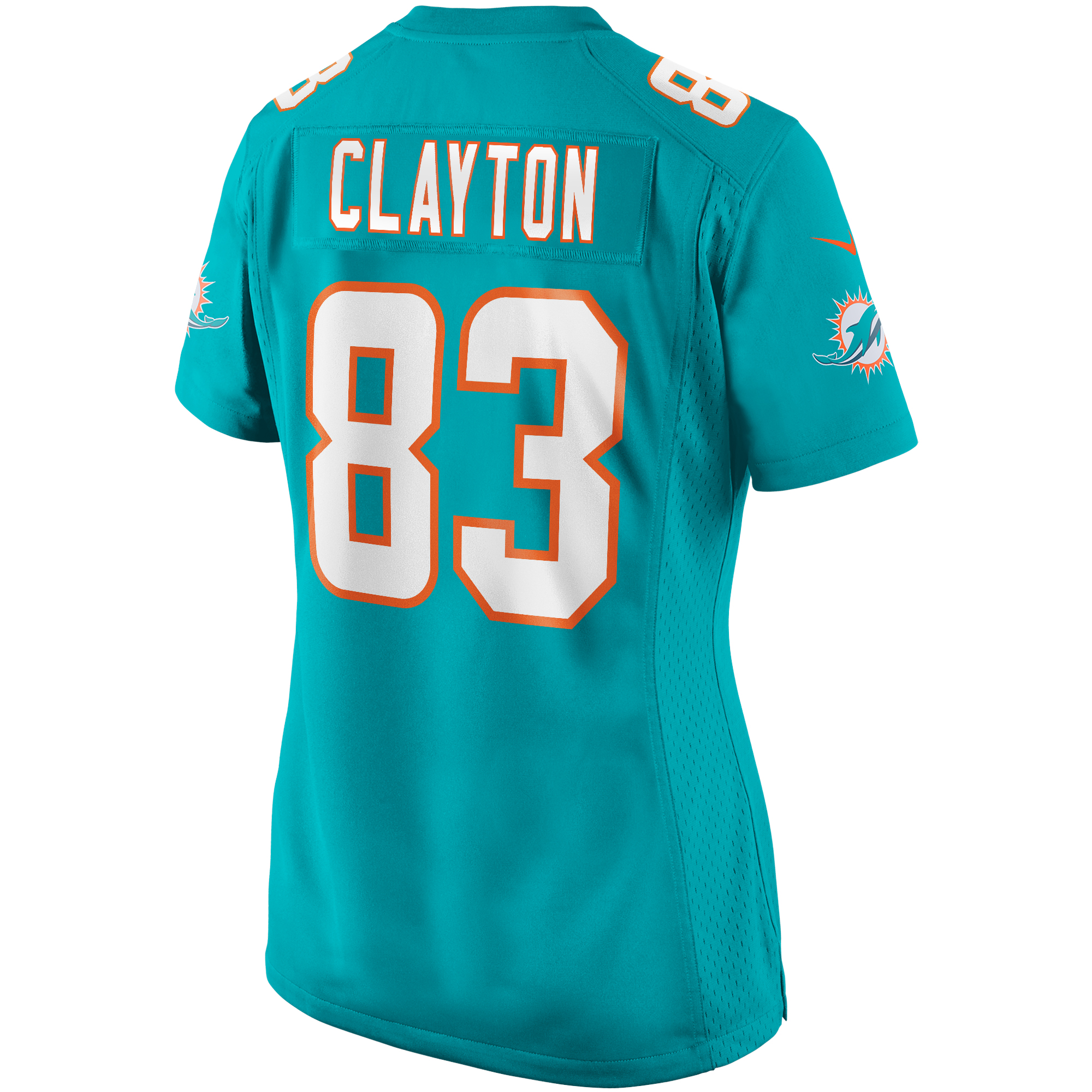 Mark Clayton Miami Dolphins Women's Game Retired Player Jersey - Aqua