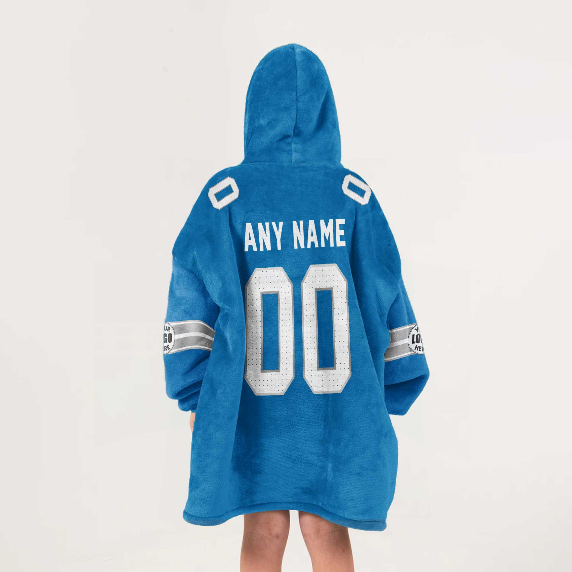 Adult Custom Blanket Hoodie Detroit Inspired Color