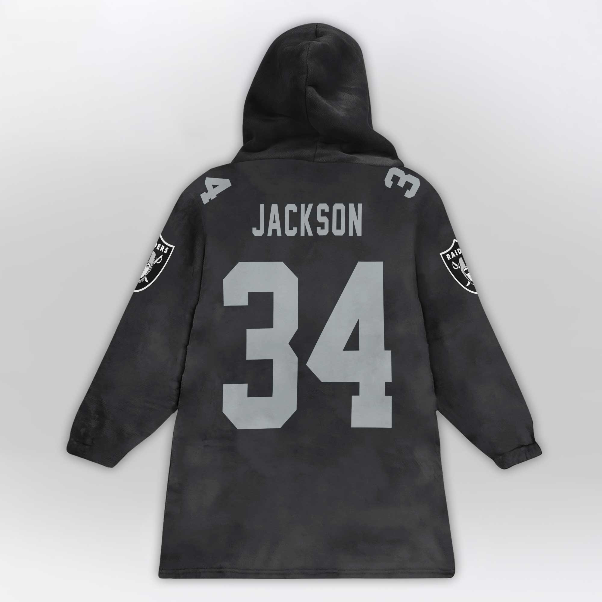 Adult B.J 34 Las Vegas Football Unisex Blanket Hoodie