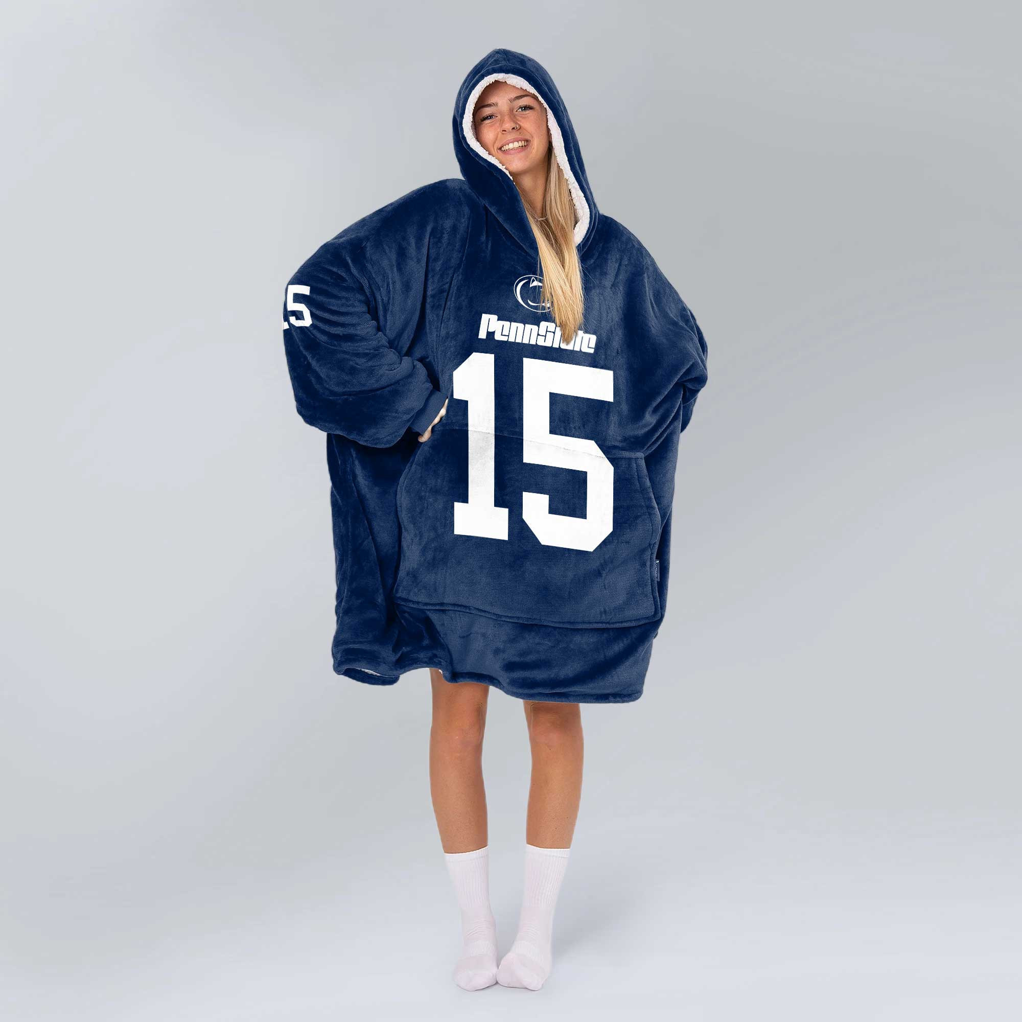 Adult 15 Penn State Football Unisex Blanket Hoodie