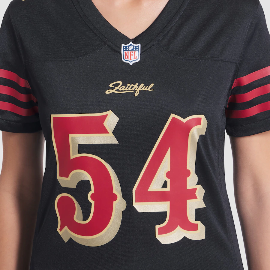 Fred Warner #54 San Francisco 49ers Women's 2025 Rivalries Collection Game Jersey - Black
