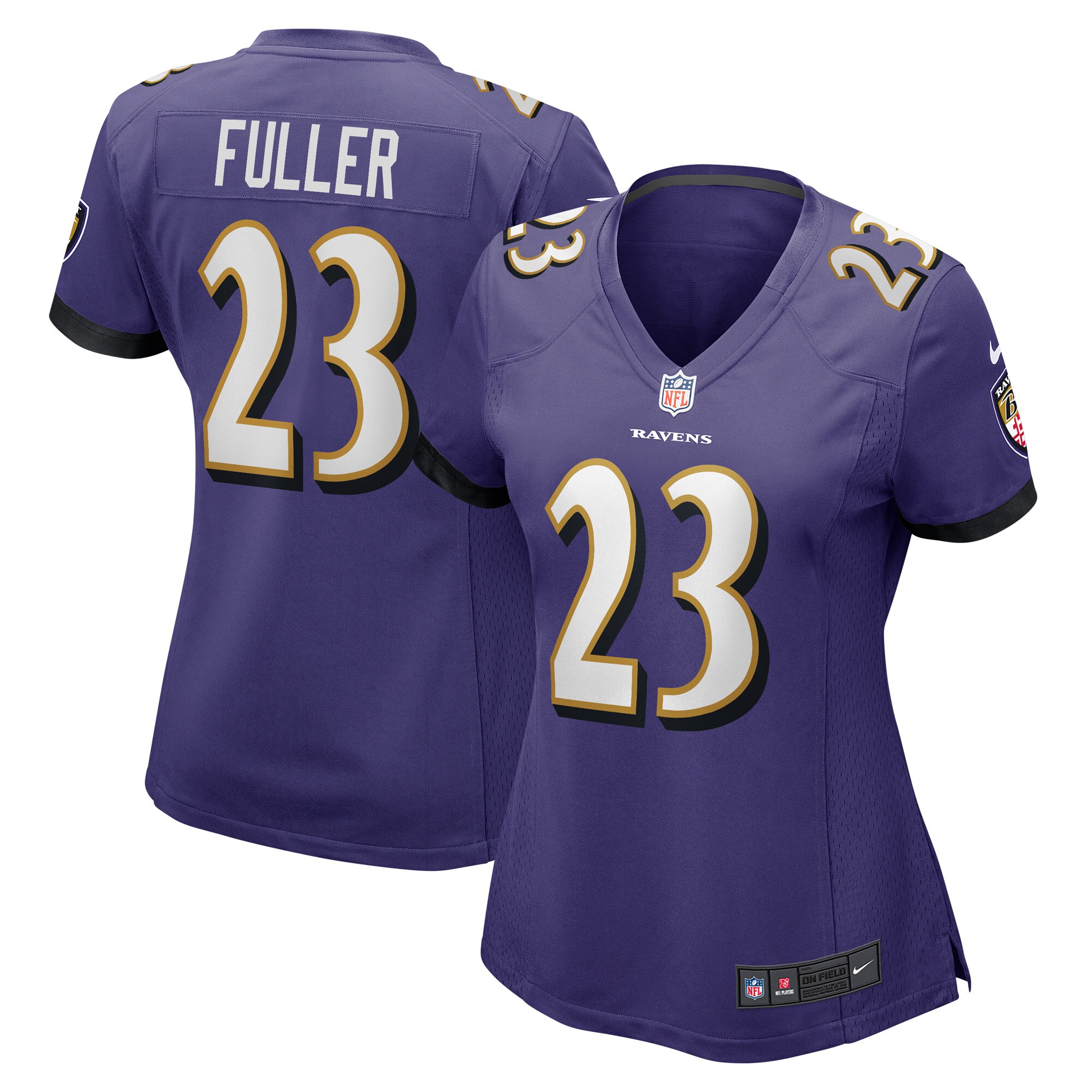 Kyle Fuller Baltimore Ravens  Women's Game Player Jersey - Purple