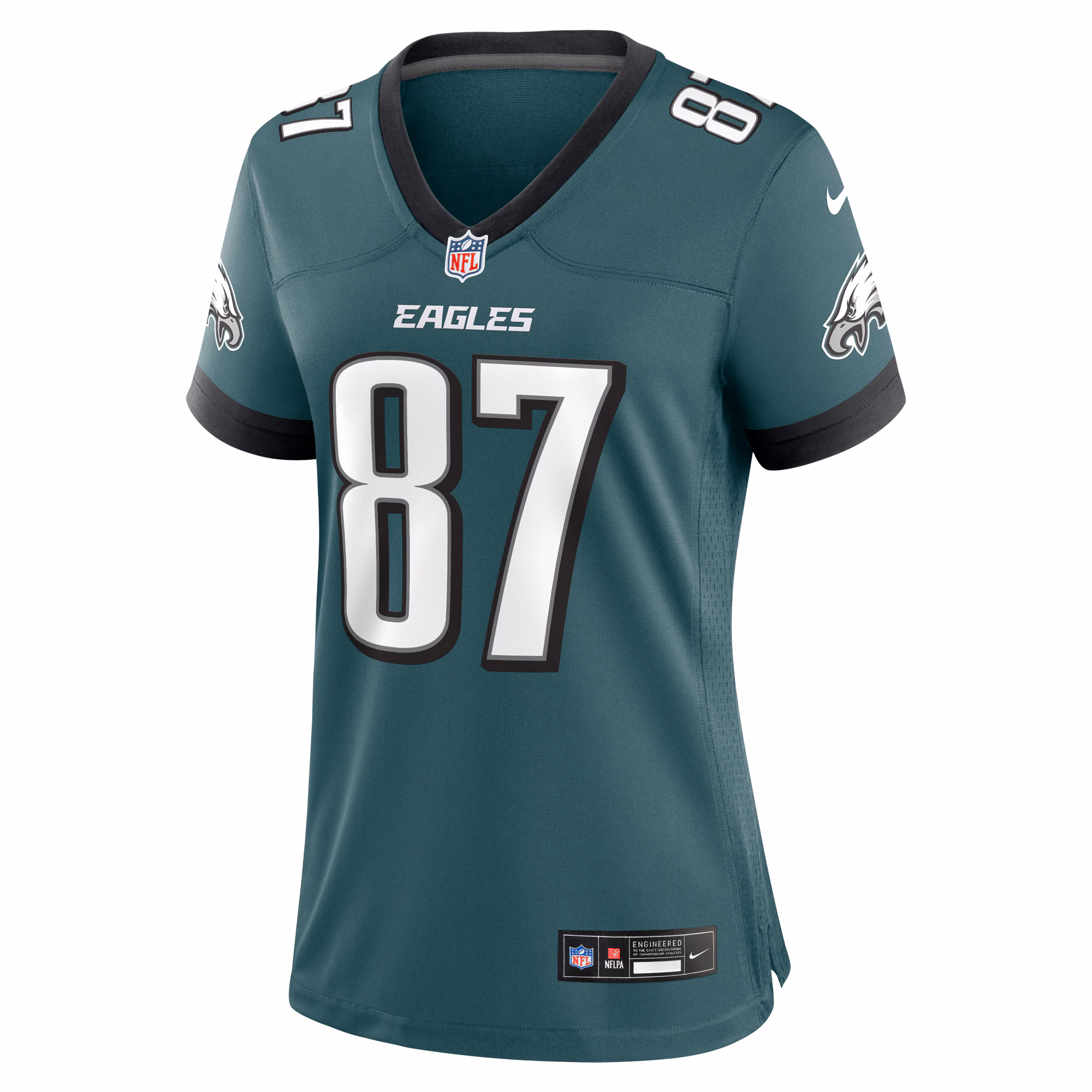 C.J. Uzomah Philadelphia Eagles Women's Team Game Jersey - Midnight Green
