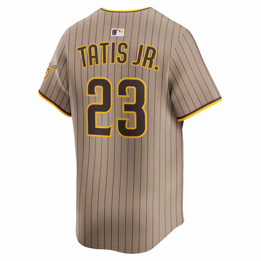 Men's San Diego Padres #23 Fernando Tatis Jr. Khaki Alternate Limited Player Jerse