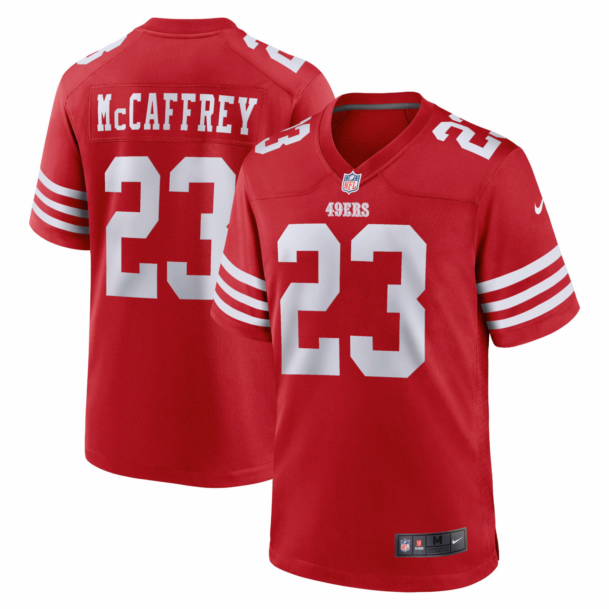 Christian McCaffrey San Francisco 49ers Game Player Jersey - White