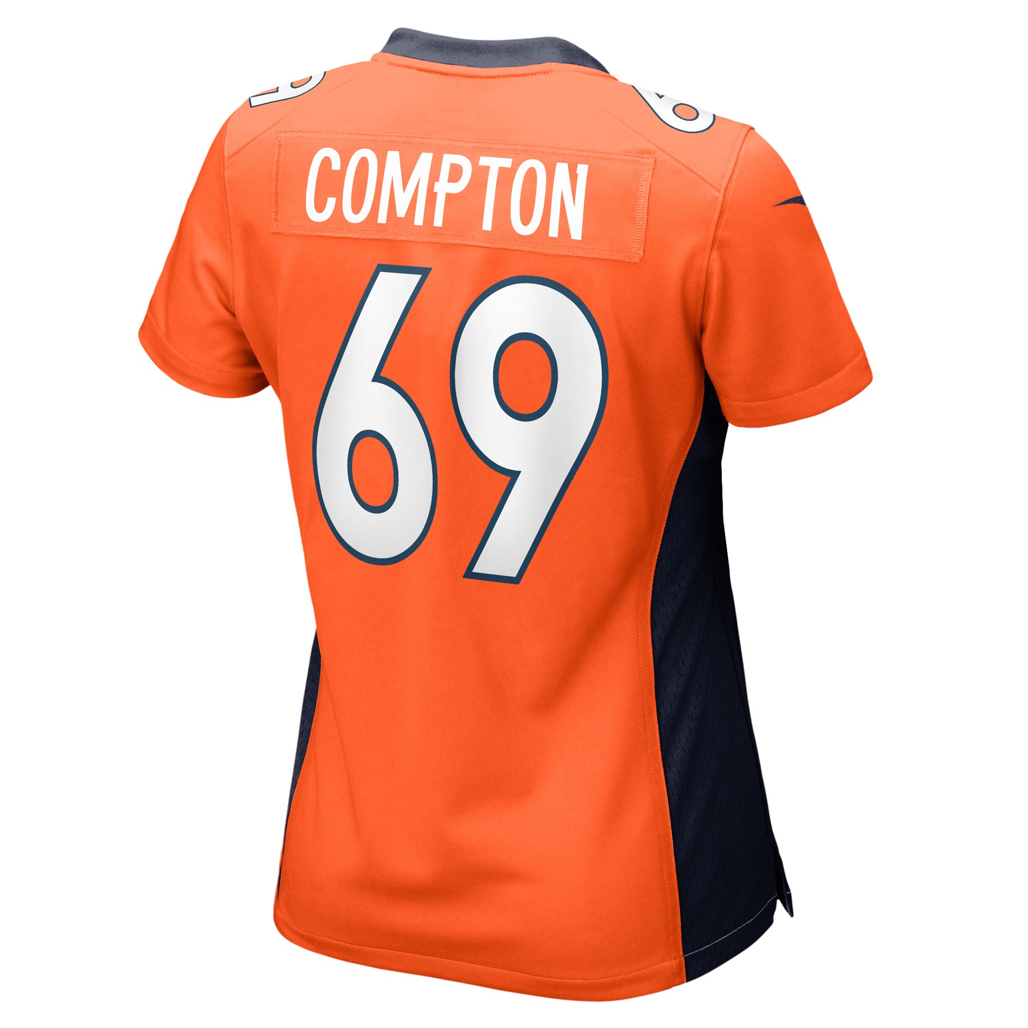 Tom Compton Denver Broncos  Women's Game Player Jersey - Orange