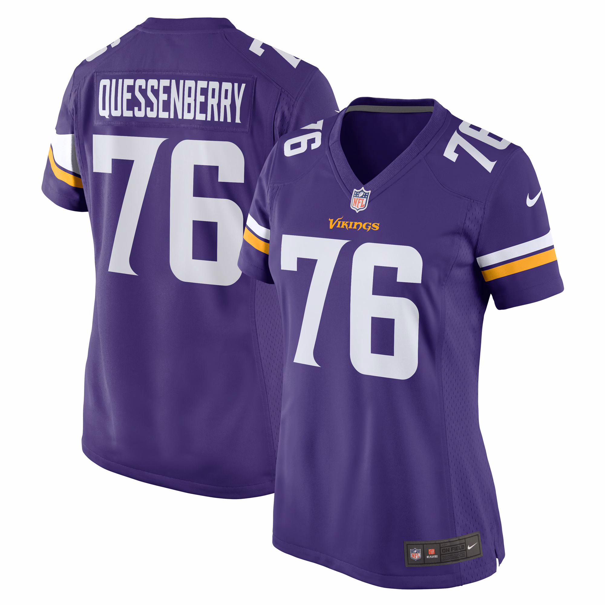 David Quessenberry Minnesota Vikings Women's Team Game Jersey -  Purple