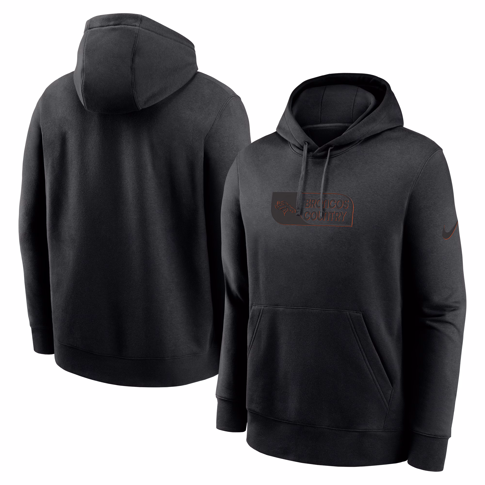 Denver Broncos Edge Club Pullover Hoodie - Black