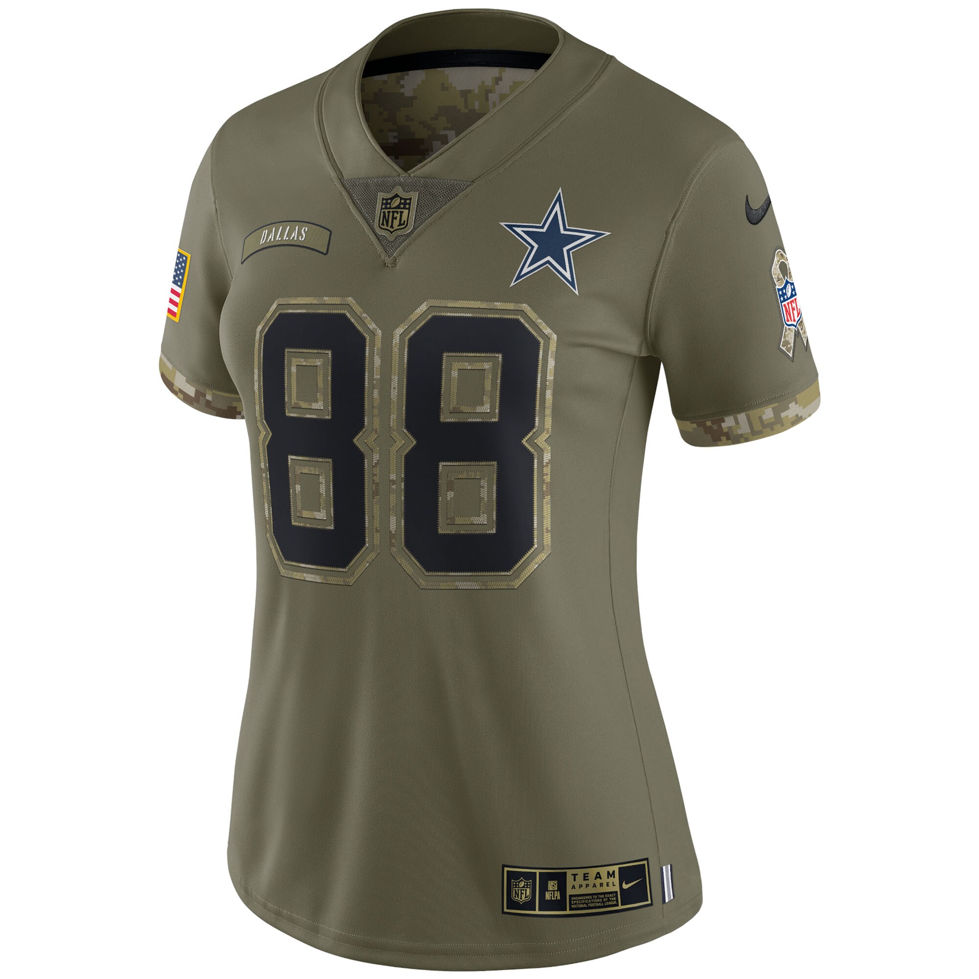 CeeDee Lamb Dallas Cowboys  Women's 2022 Salute To Service Limited Jersey - Olive