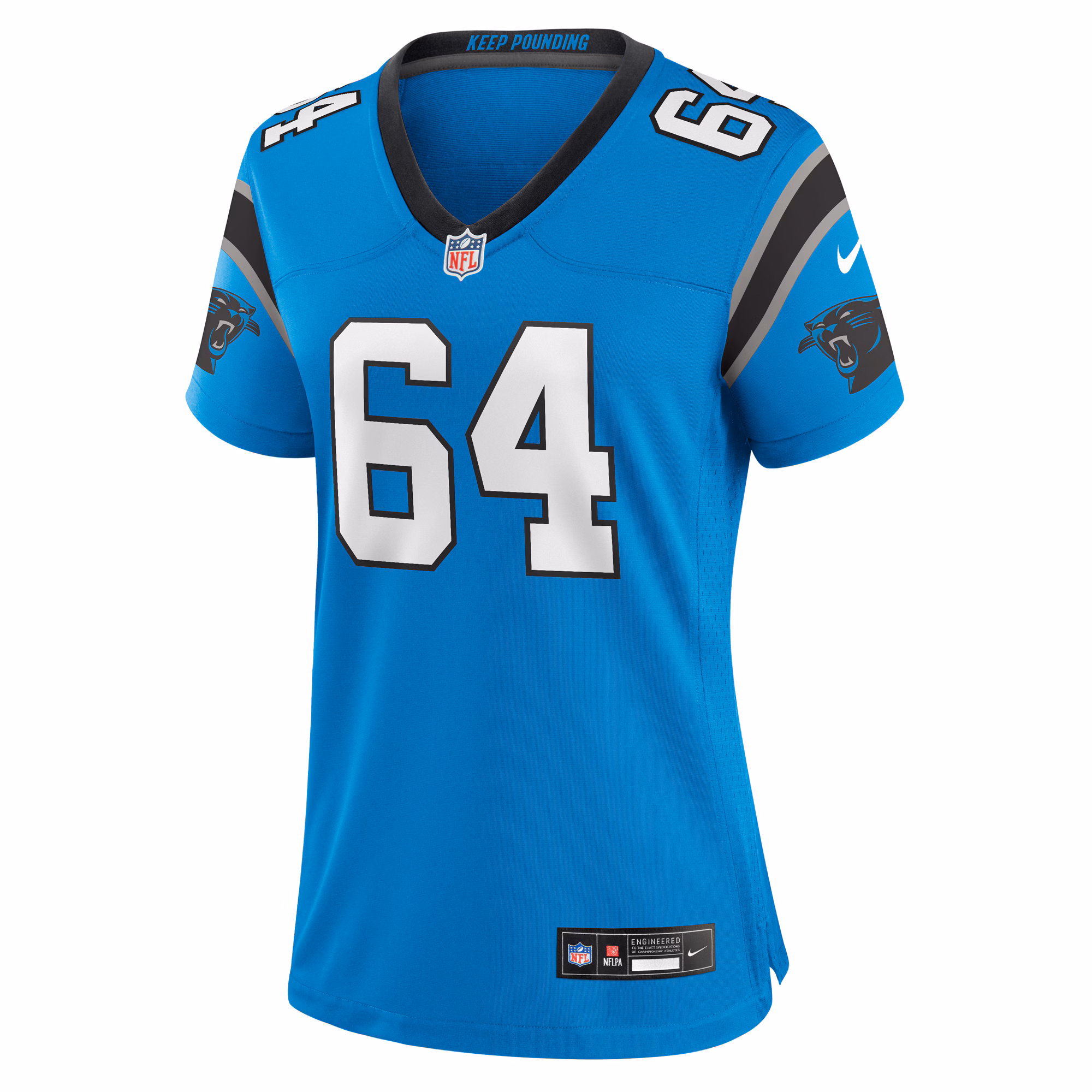 Justin McCray Carolina Panthers Women's Team Game Jersey - Black