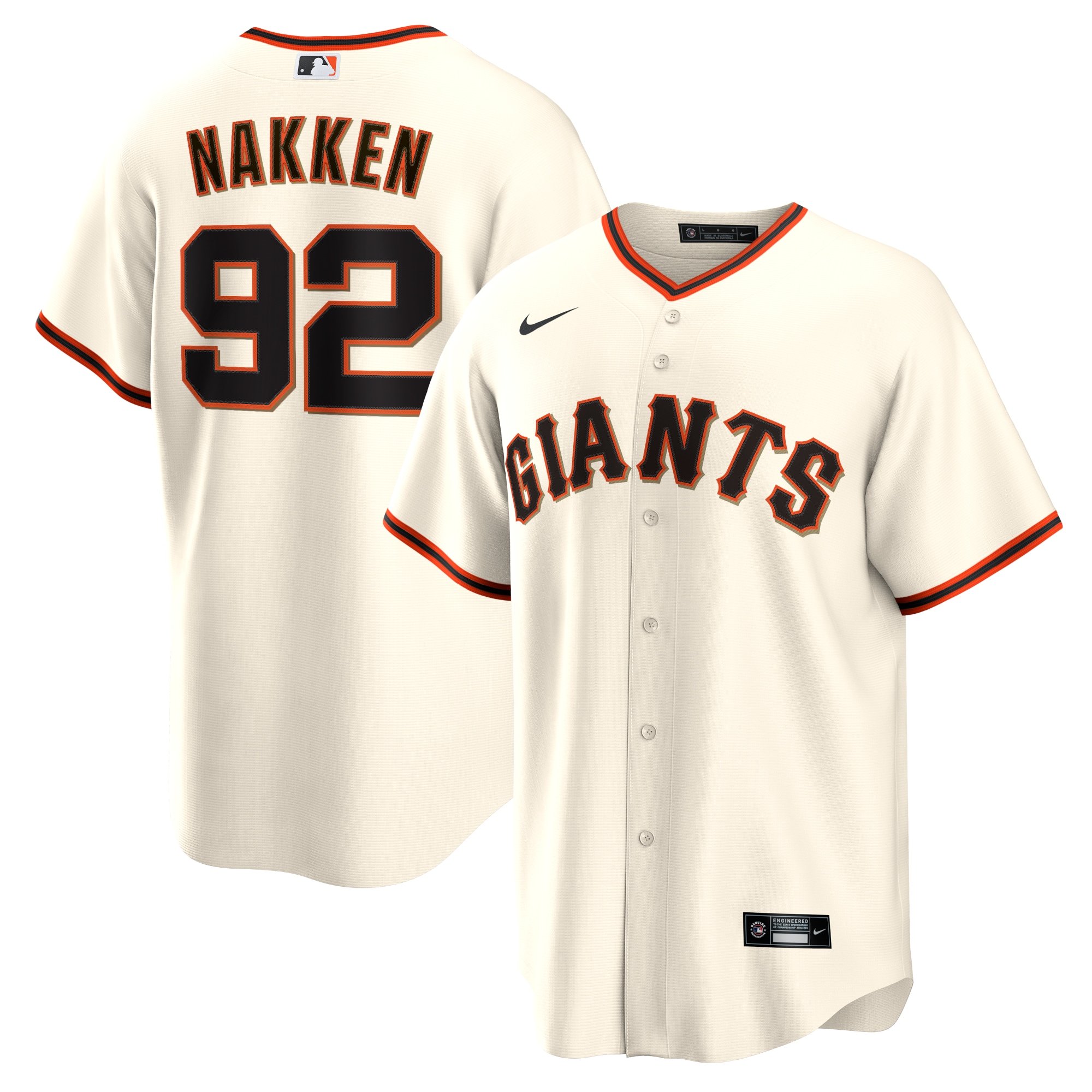 Men's San Francisco Giants Alyssa Nakken  Cream Home Replica Player Jersey