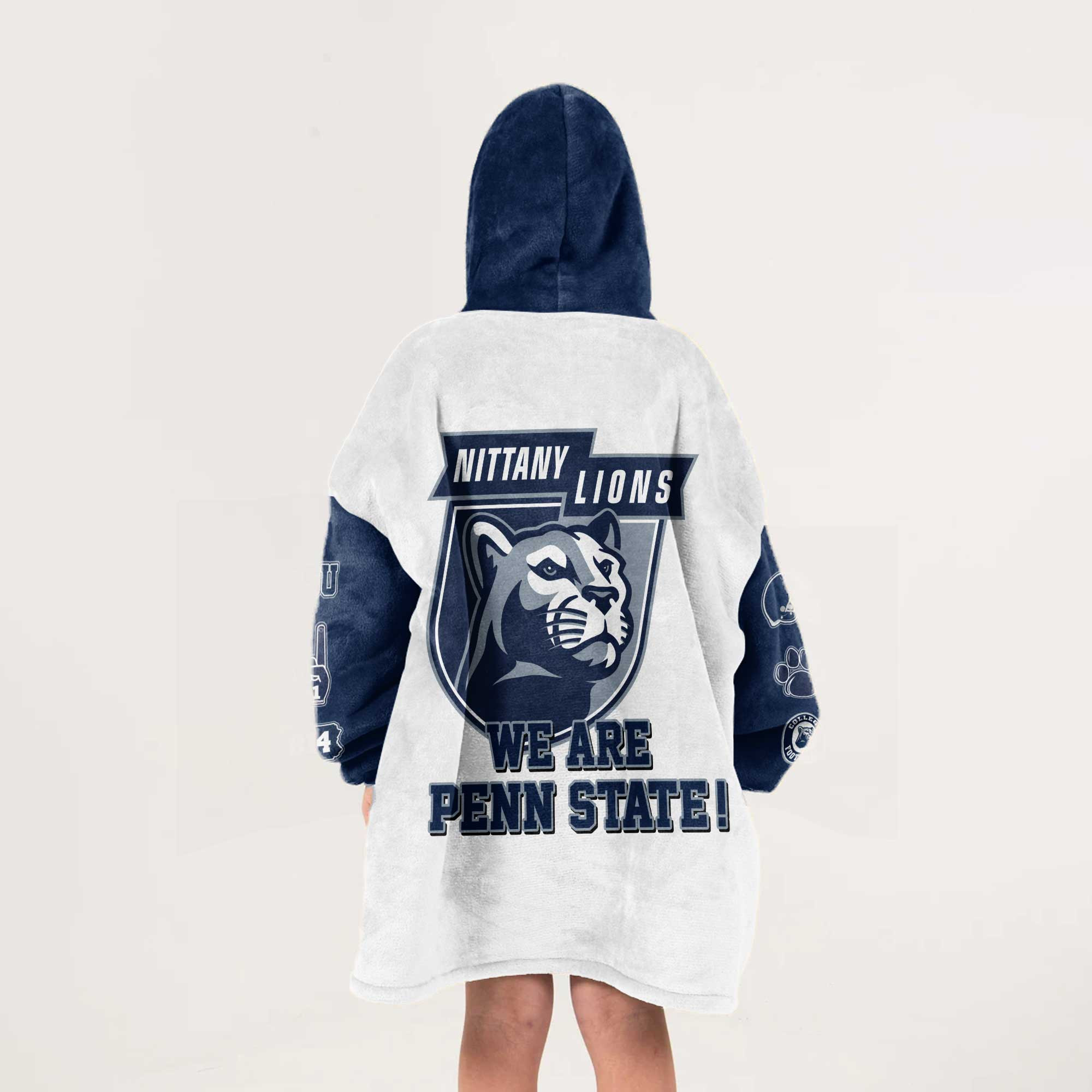 Adult Penn State Football Unisex Blanket Hoodie