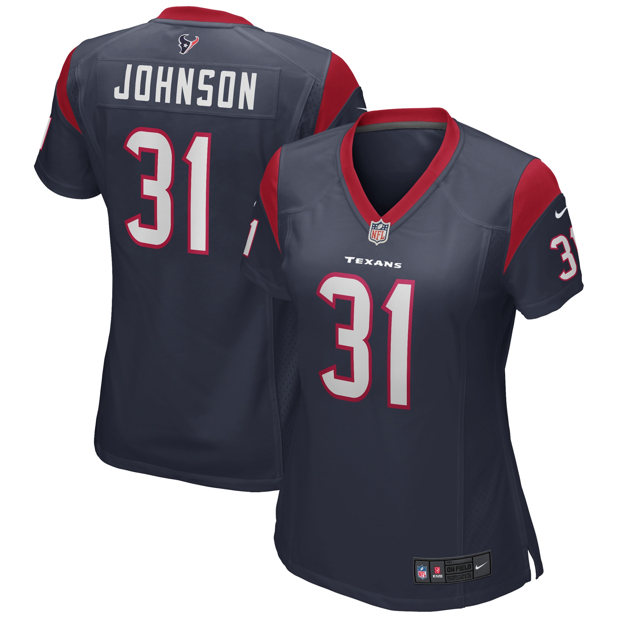 David Johnson Houston Texans Women's Game Player Jersey - Navy