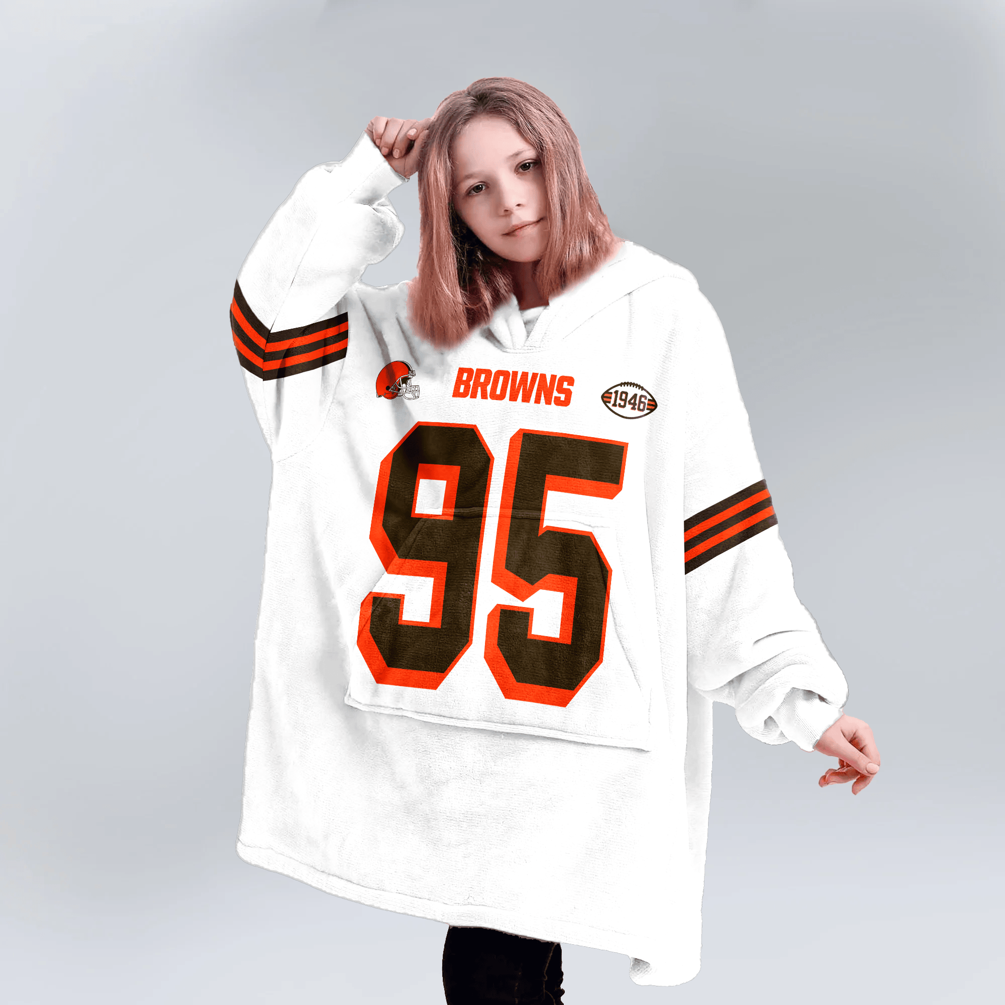 Kid M.G 95 Captain Cleveland Football Unisex Blanket Hoodie