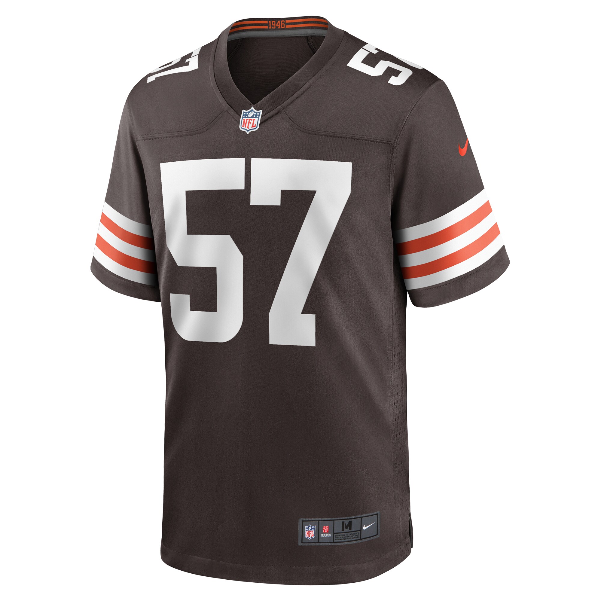Isaiah McGuire Cleveland Browns Team Game Jersey -  Brown