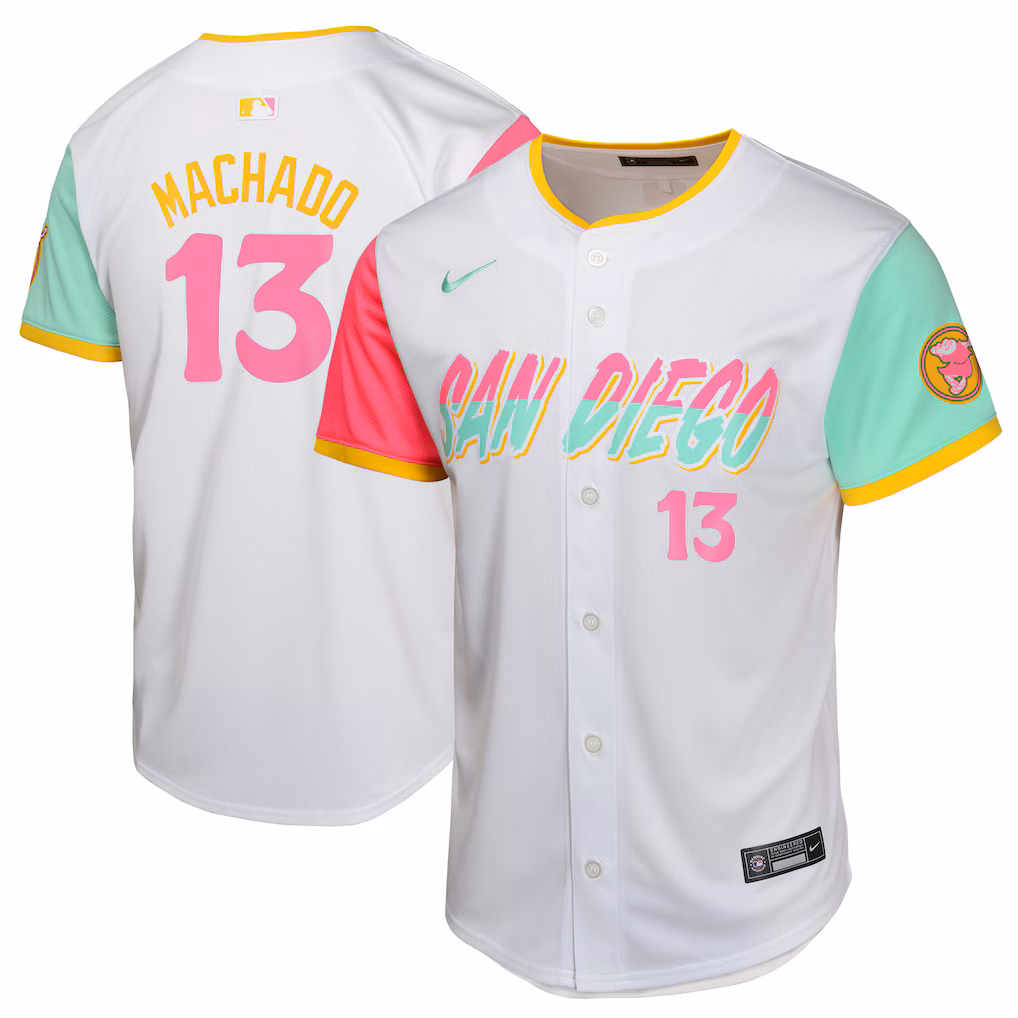 Youth San Diego Padres #13 Manny Machado White City Connect Limited Player Jersey