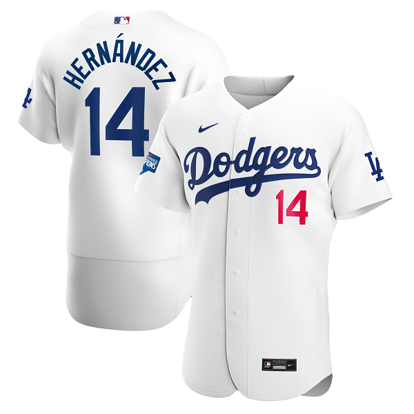 Enrique HernAndez Los Angeles Dodgers  2020 World Series Champions Home Player MLB Jersey - White
