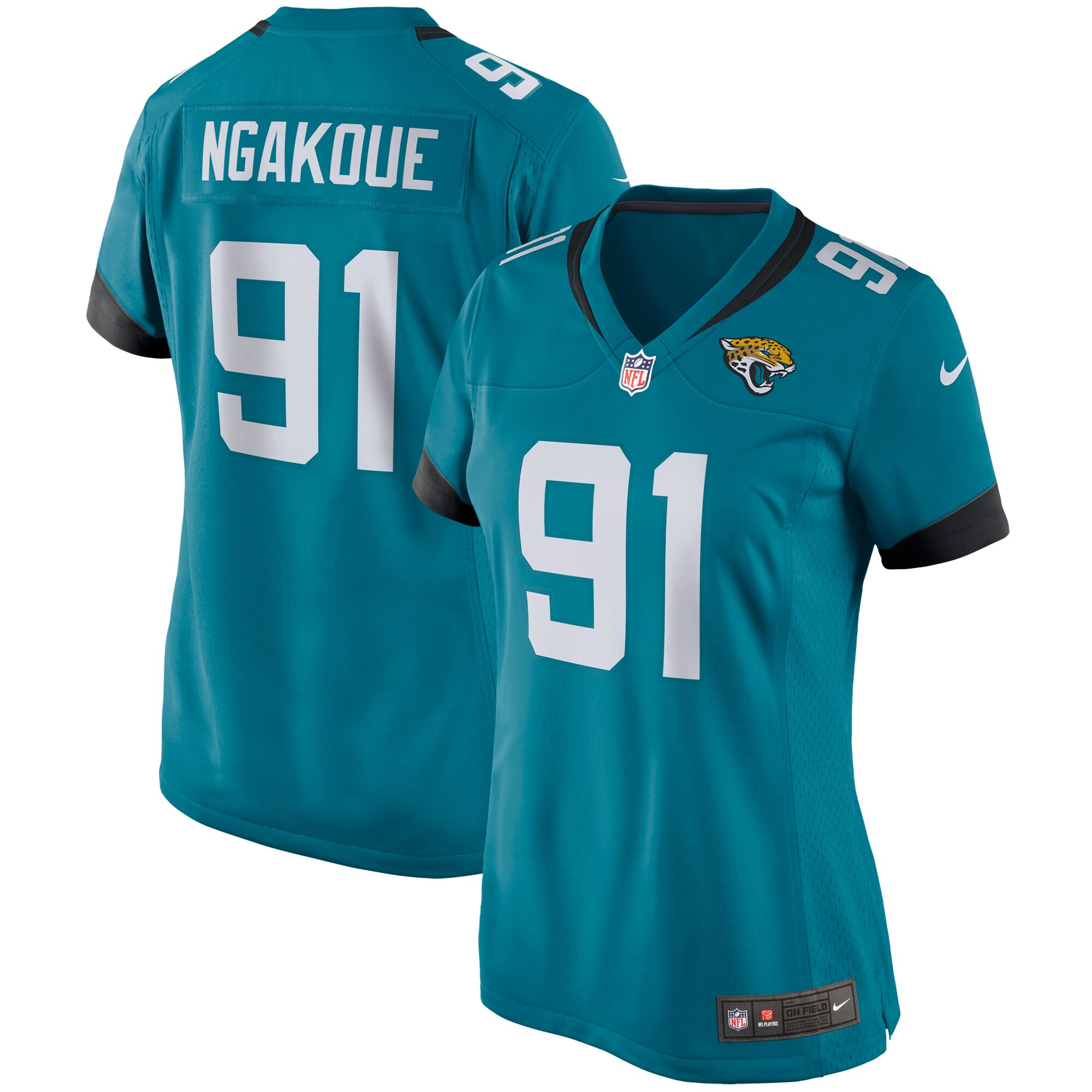 Yannick Ngakoue Jacksonville Jaguars  Women's Game Jersey - Teal