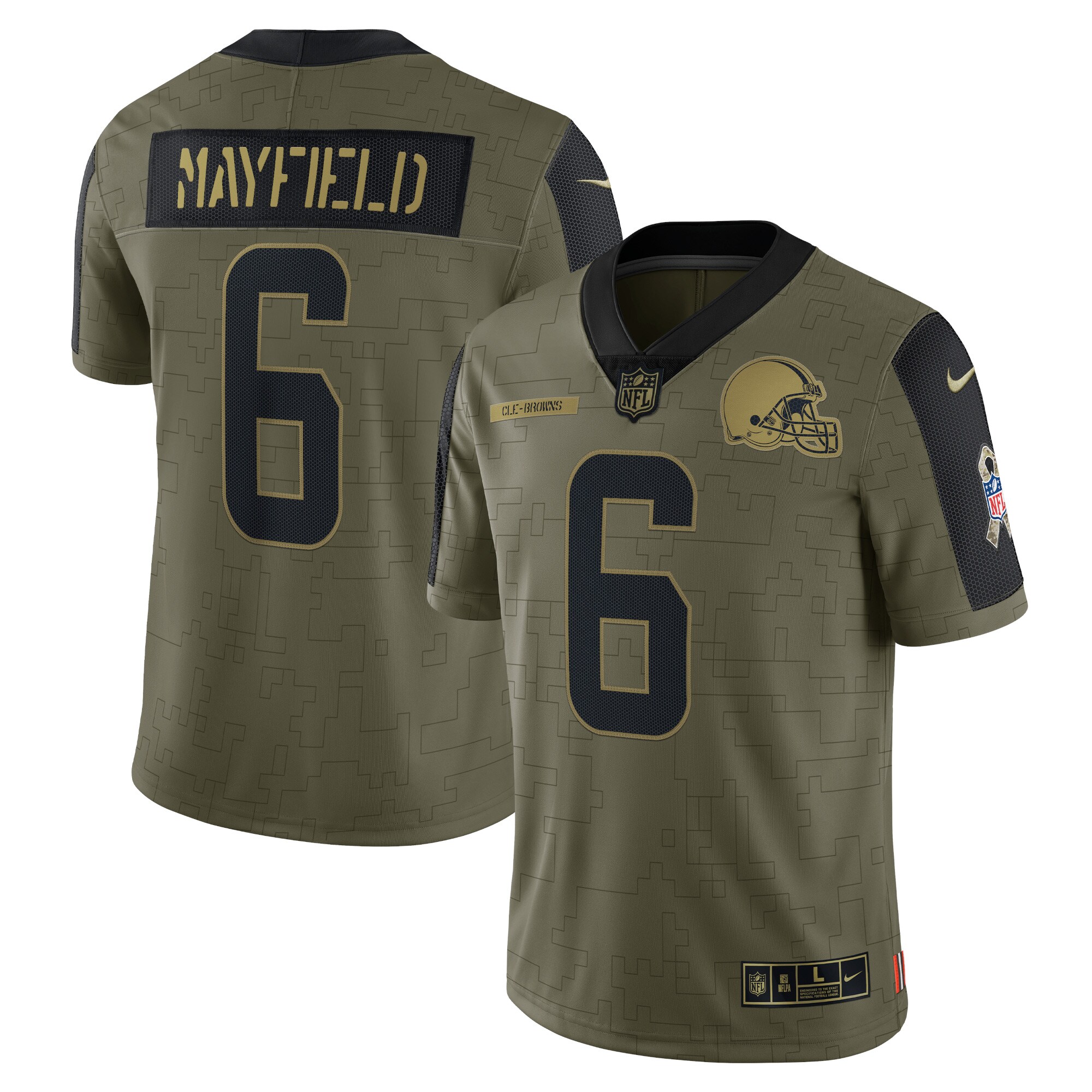 Baker Mayfield Cleveland Browns  2021 Salute To Service Limited Player Jersey - Olive