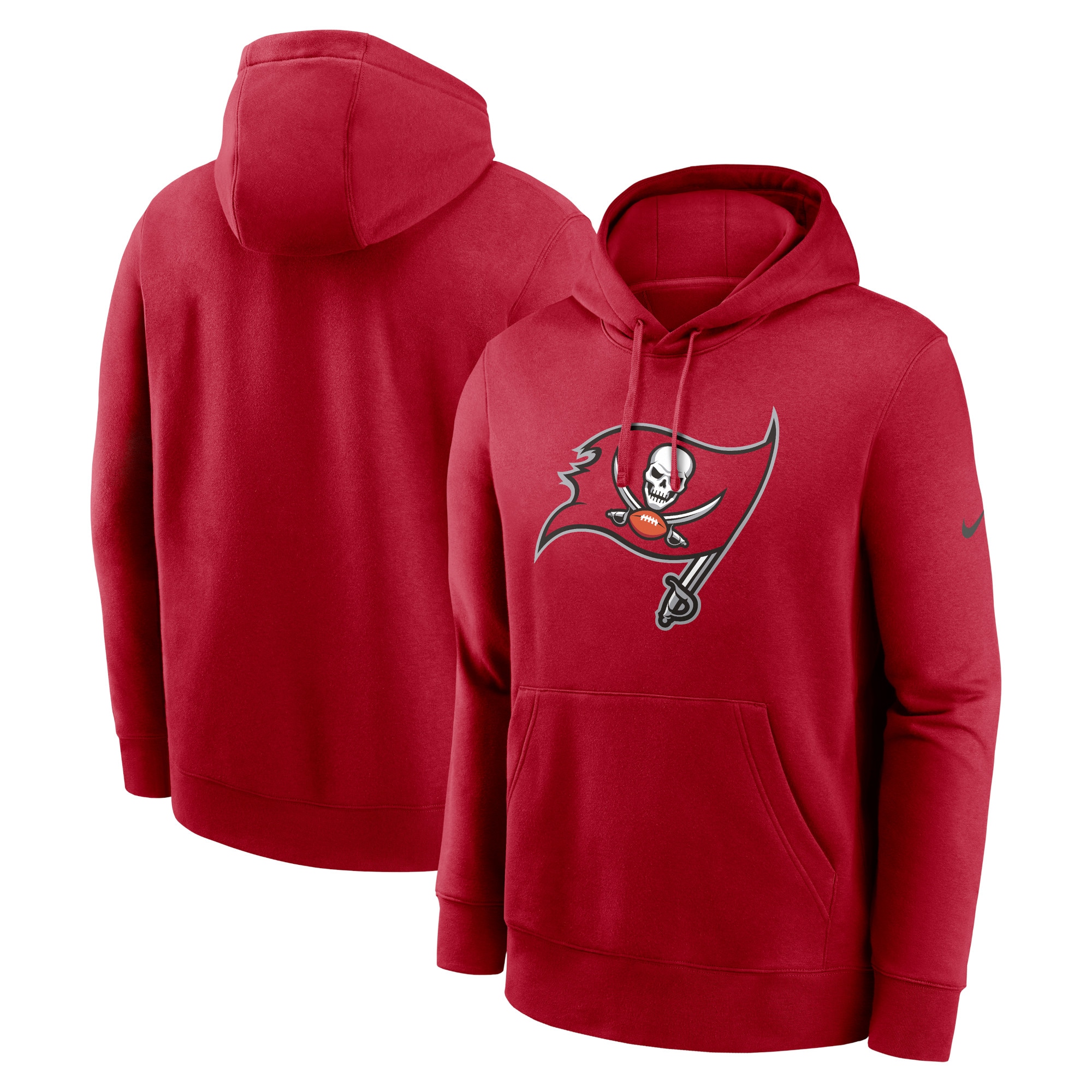 Tampa Bay Buccaneers Club Logo Pullover Hoodie - Red
