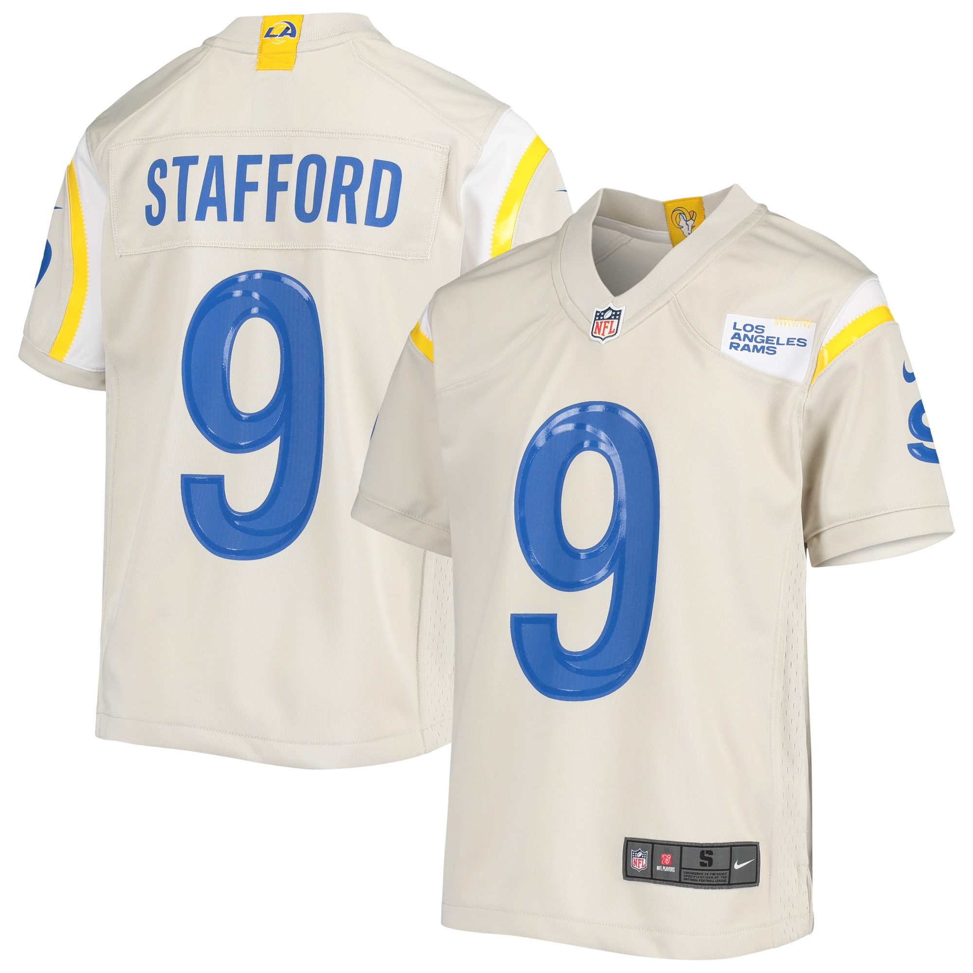 Matthew Stafford Los Angeles Rams  Youth Game Jersey - Bone