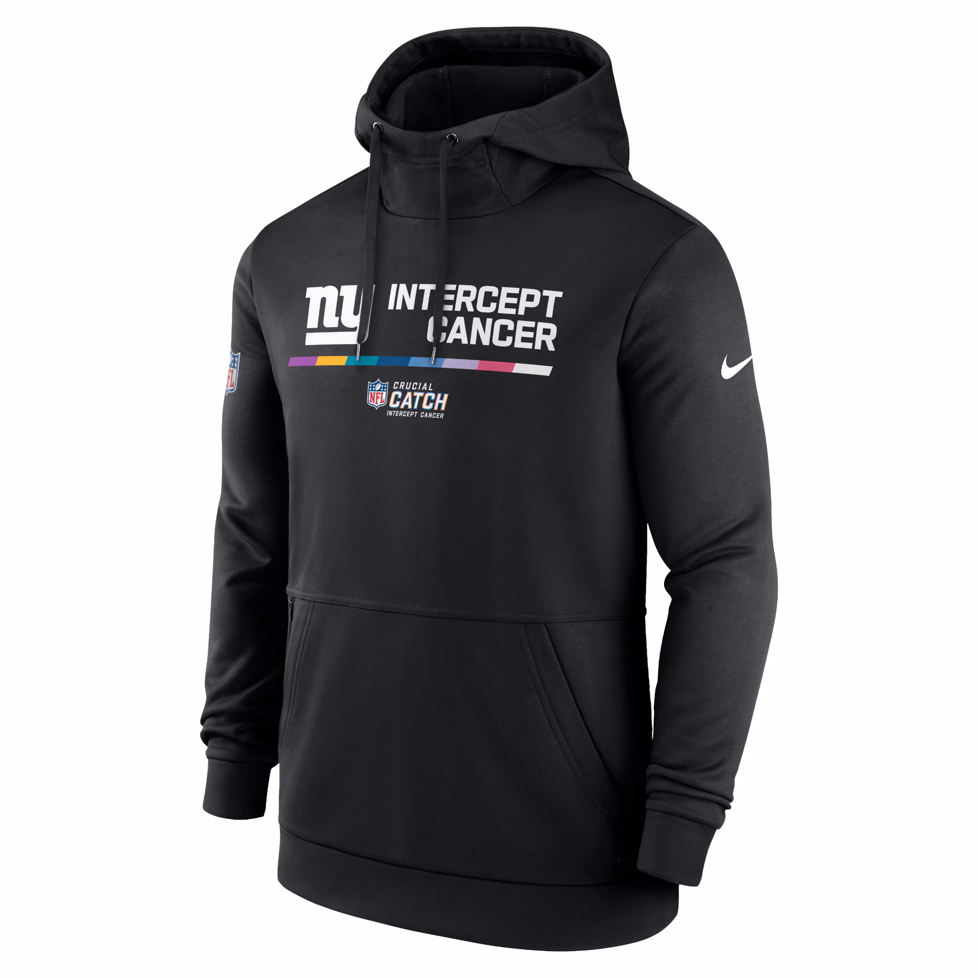 Men's Black New York Giants 2022 NFL Crucial Catch - Therma Performance Pullover Hoodie