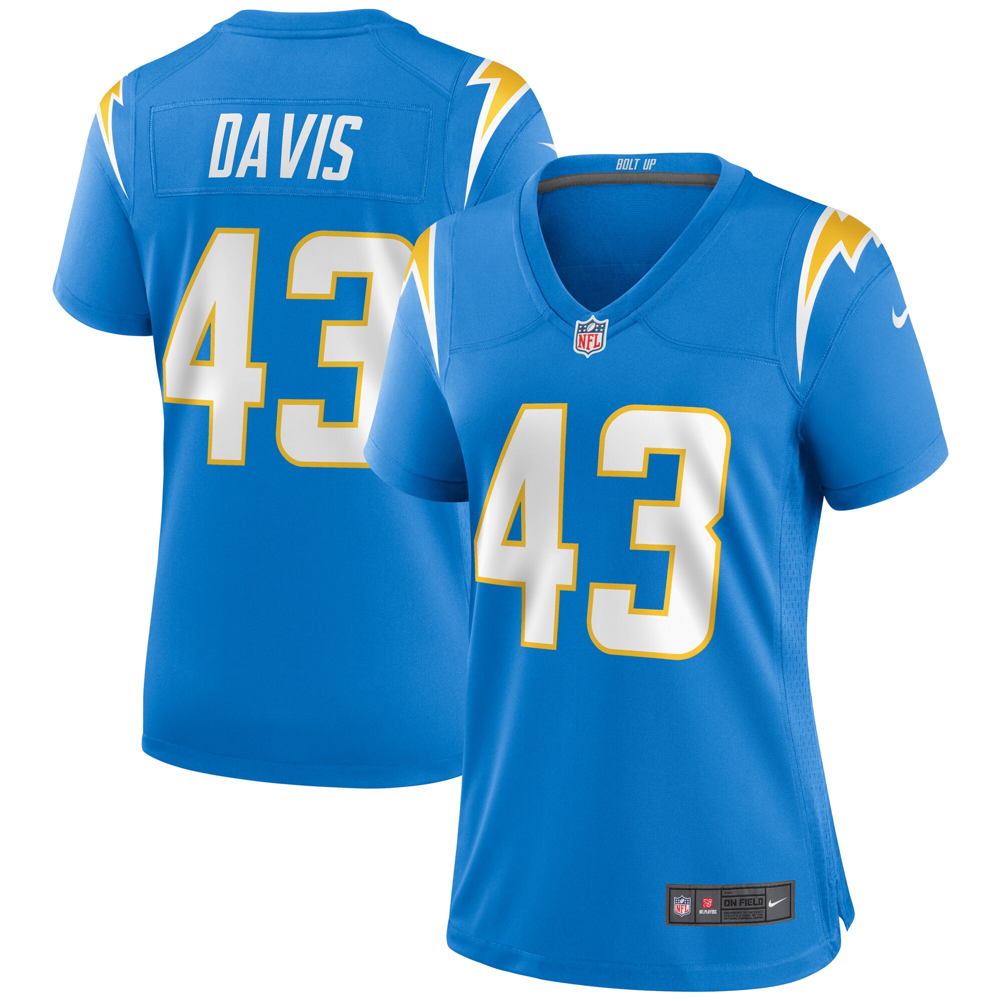 Michael Davis Los Angeles Chargers Women's Game Jersey - Powder Blue