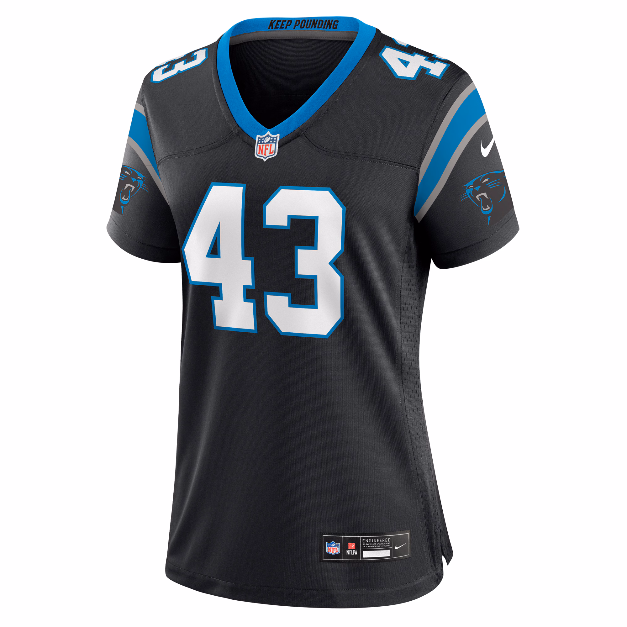 Luiji Vilain Carolina Panthers Women's  Game Jersey -  Black