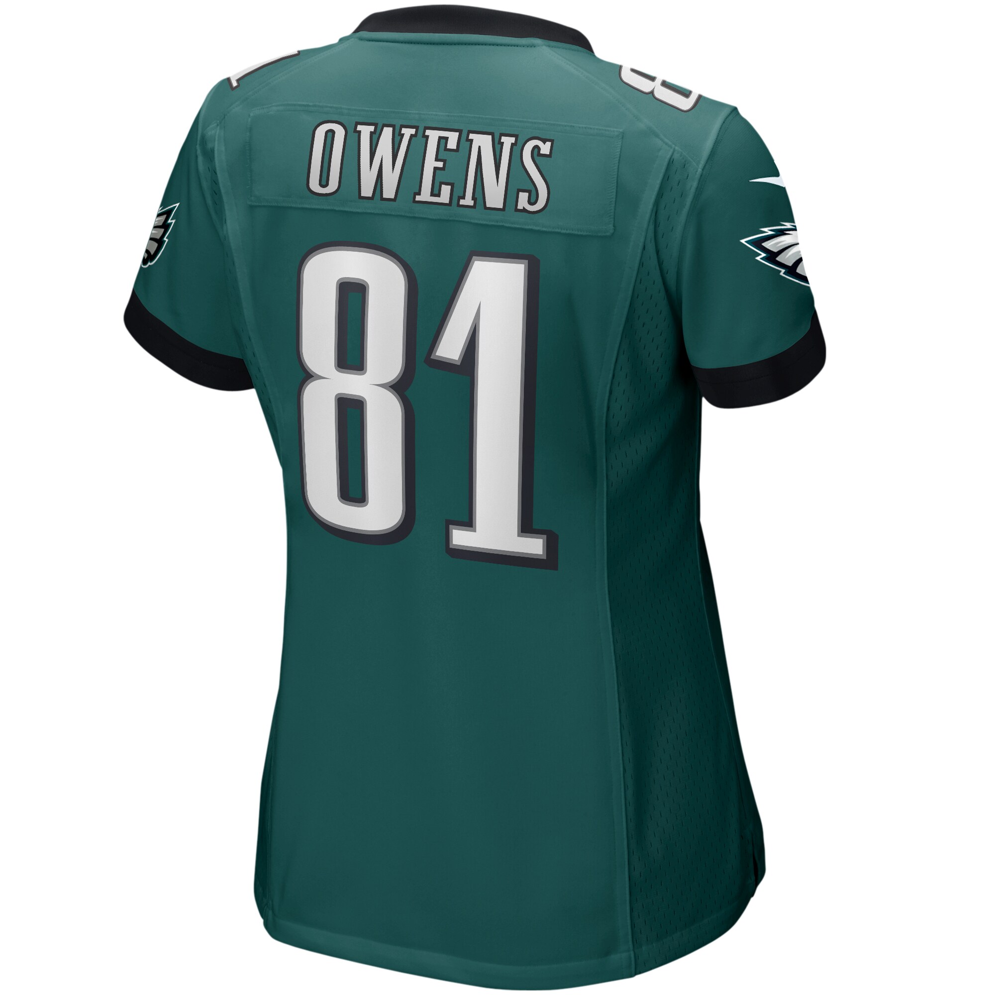 Terrell Owens Philadelphia Eagles  Women's Game Retired Player Jersey - Midnight Green