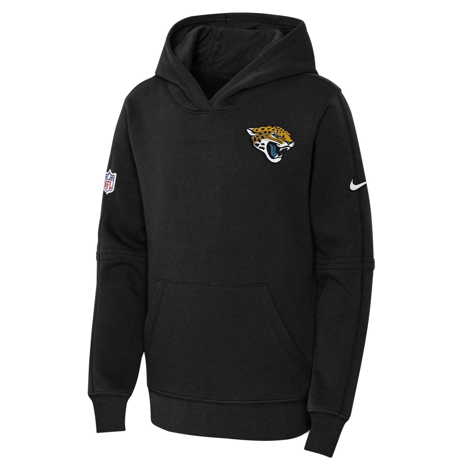 Jacksonville Jaguars  Youth 2023 Sideline Club Fleece Pullover Hoodie - Black