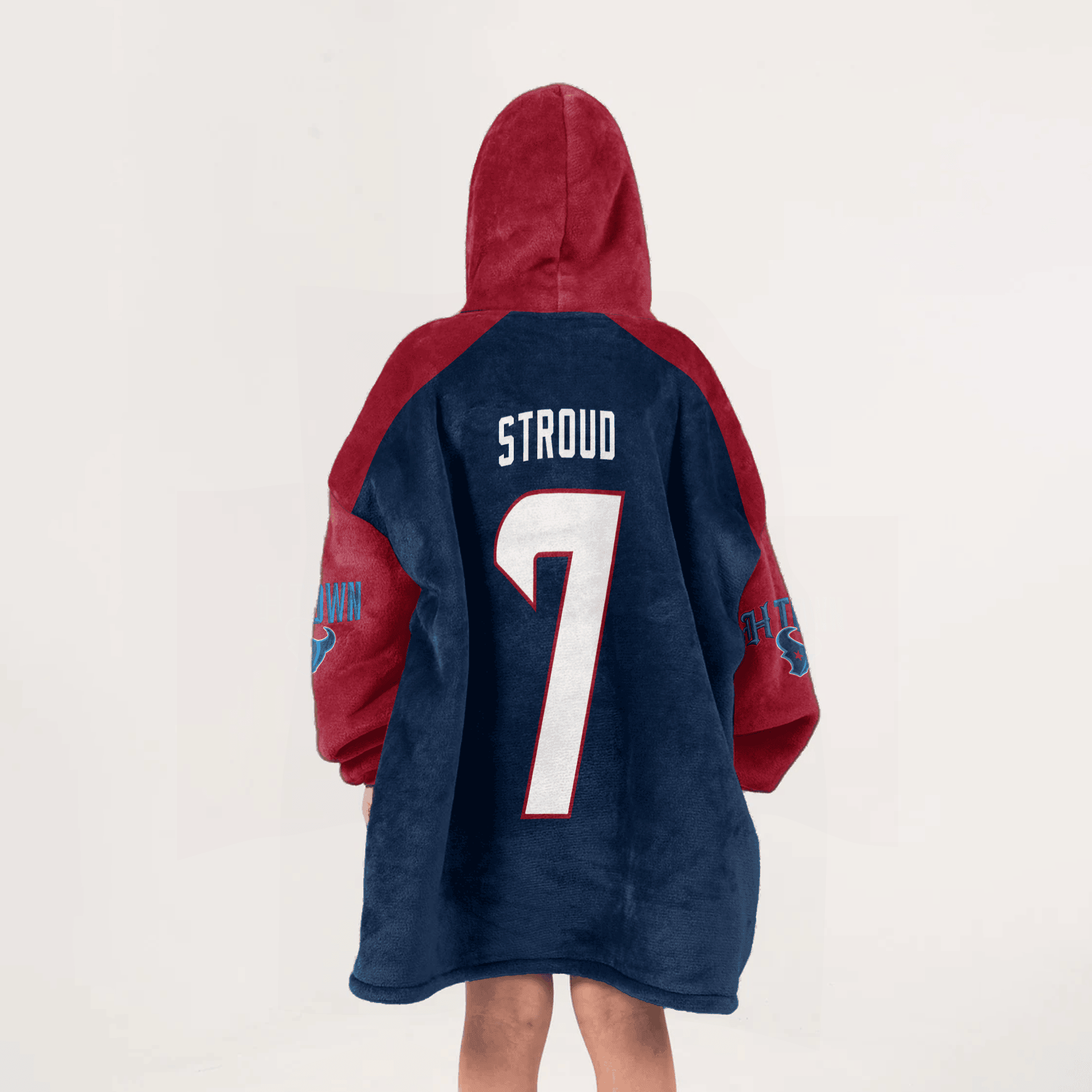Adult C.S 7 Houston Football Unisex Blanket Hoodie