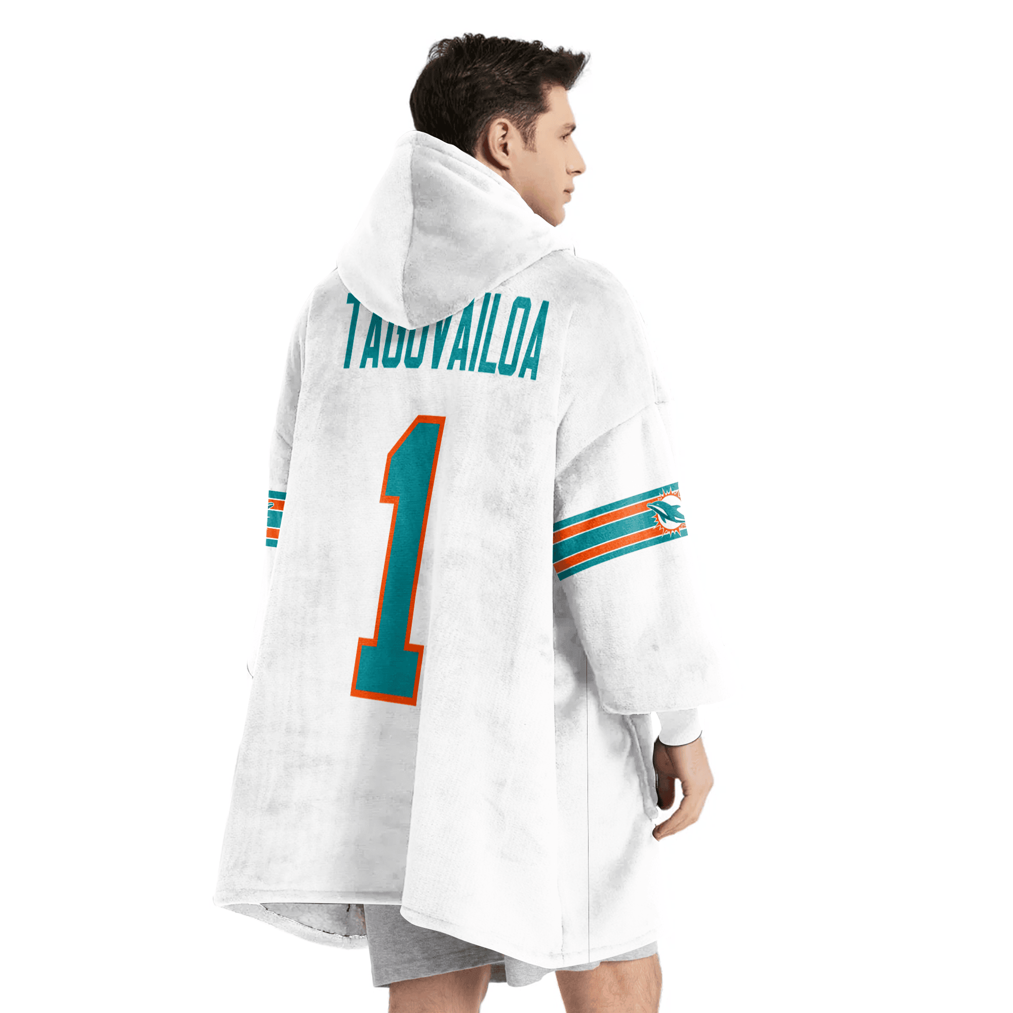 Adult 1 Miami Football Unisex Blanket Hoodie
