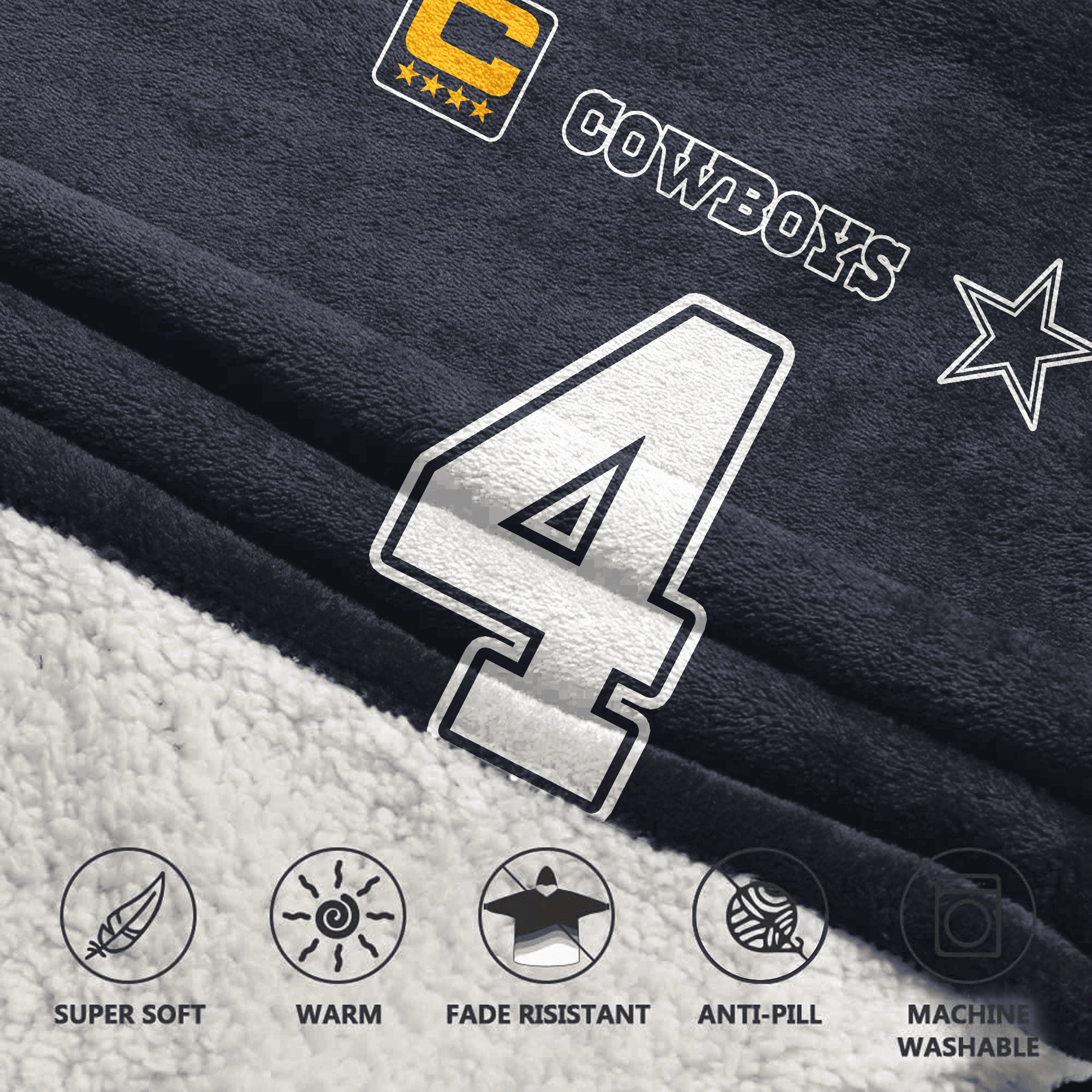 Kid D.P 4 Captain Dallas Football Unisex Blanket Hoodie