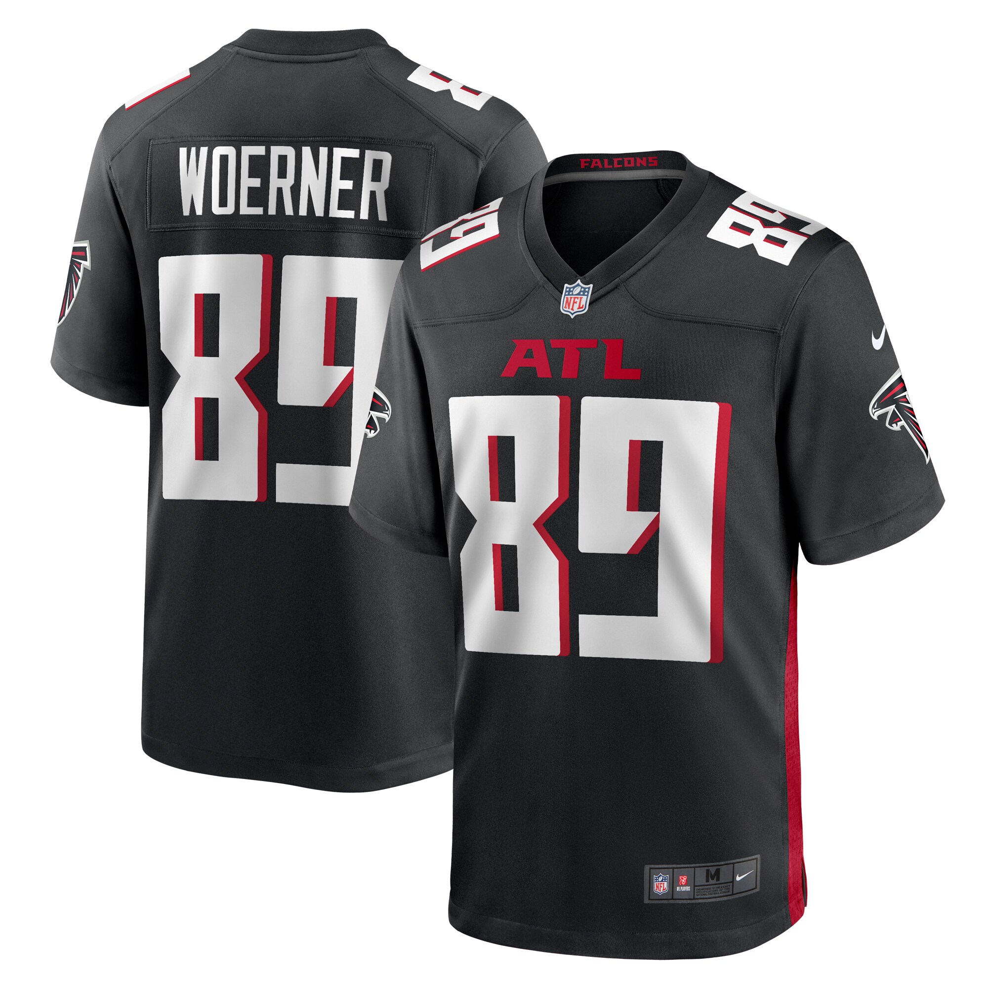 Charlie Woerner Atlanta Falcons  Game Jersey -  Black