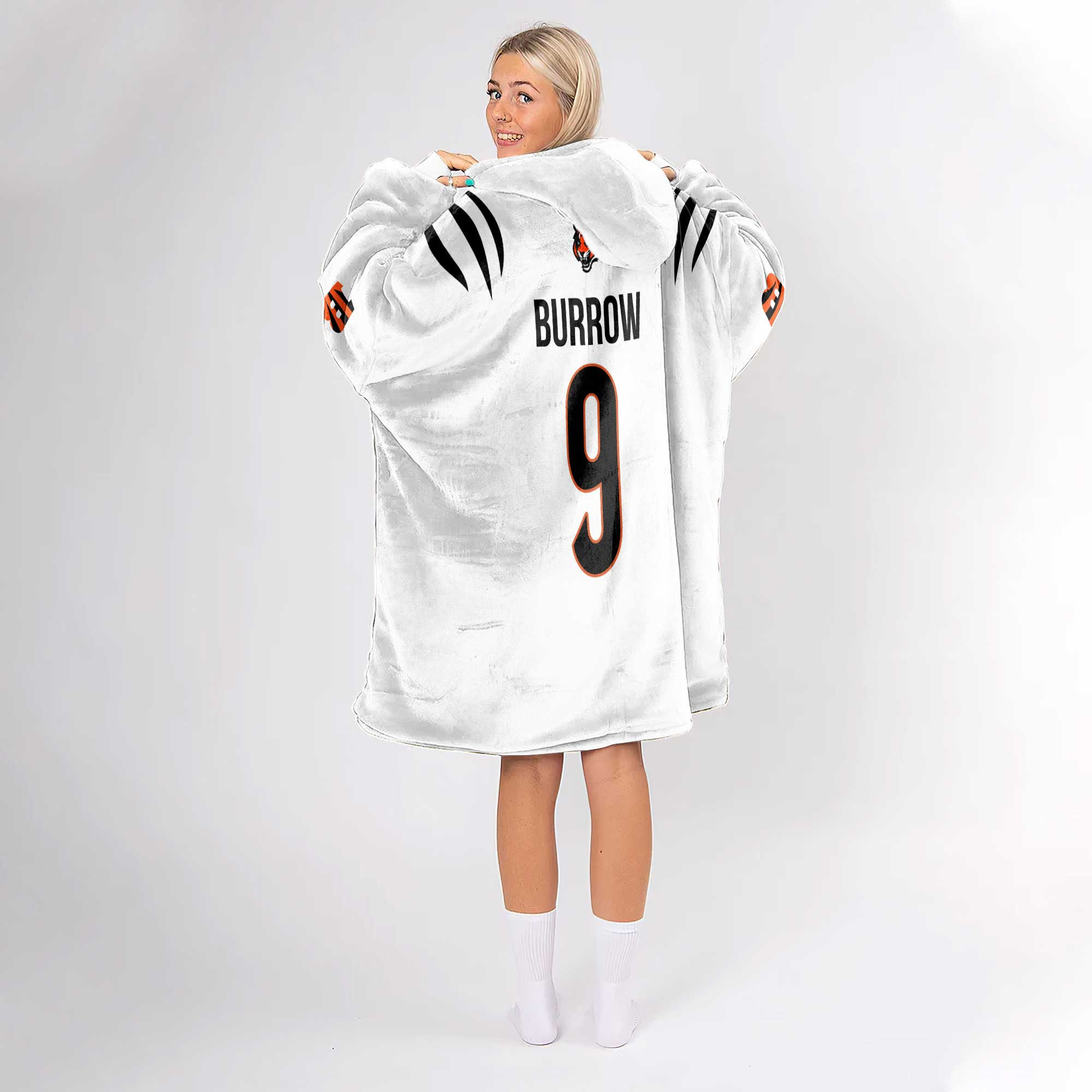 Adult Captain 9 Cincinnati Football Unisex Blanket Hoodie