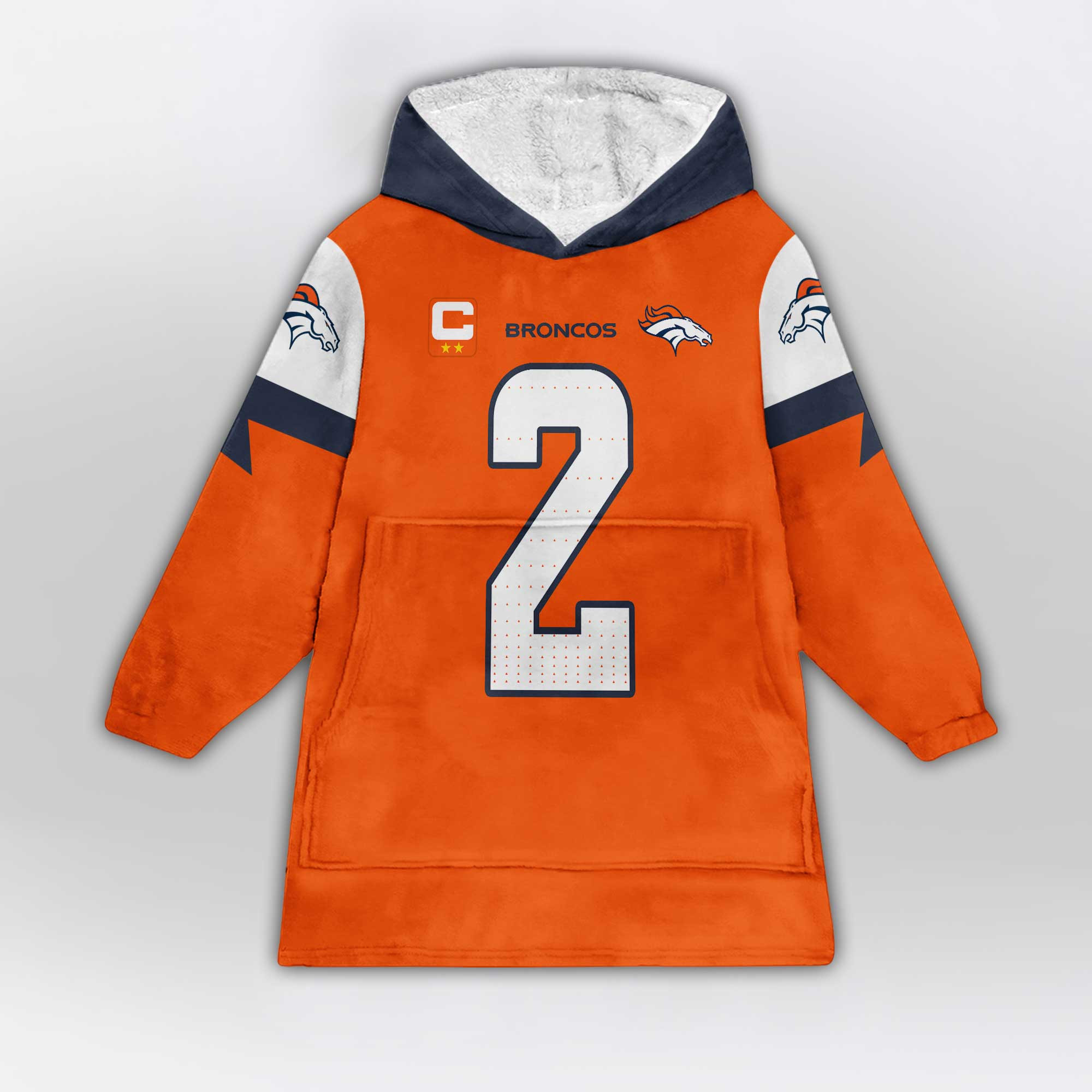 Adult P.S 2 Captain Denver Football Unisex Blanket Hoodie
