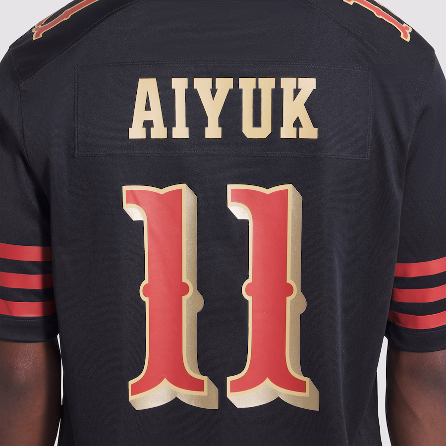 Brandon Aiyuk #11 San Francisco 49ers 2025 Rivalries Collection Game Jersey - Black