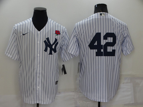 Men's  New York Yankees #42 Mariano Rivera White Cool Base MLB Stitched Jersey