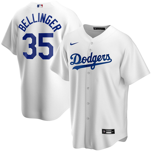 Men's  Los Angeles Dodgers #35 Cody Bellinger White Home 2020 MLB Jersey
