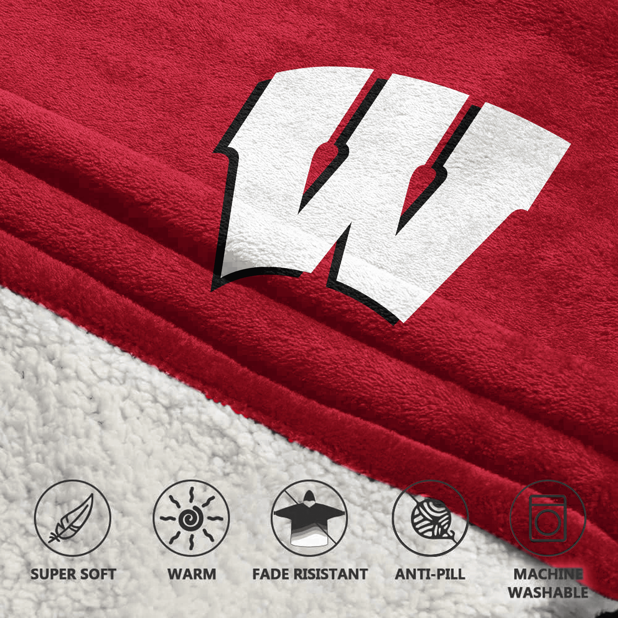 Kid #1 Wisconsin Football Unisex Blanket Hoodie