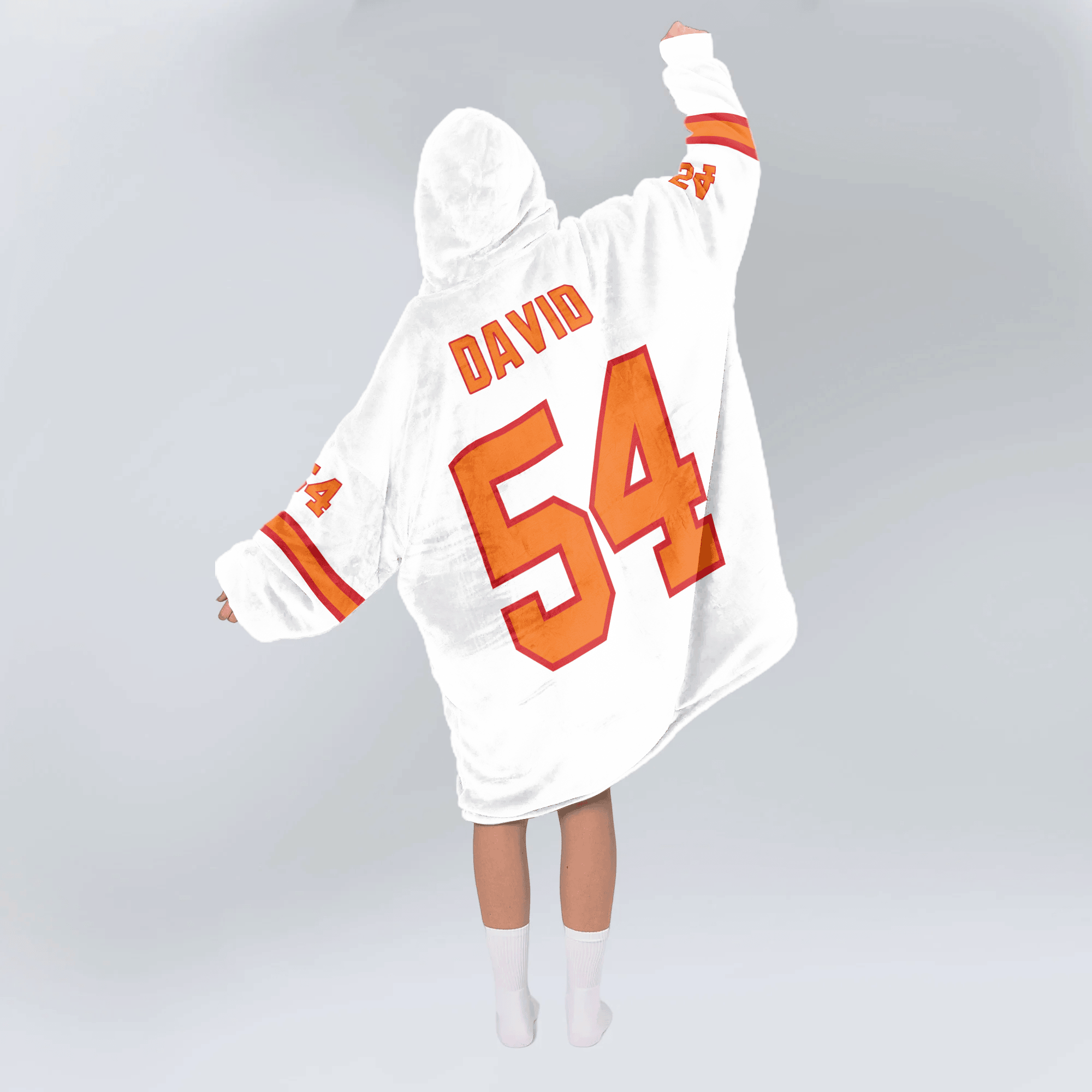 Adult L.D 54 Tampa Bay Football 50th Season Game Unisex Blanket Hoodie