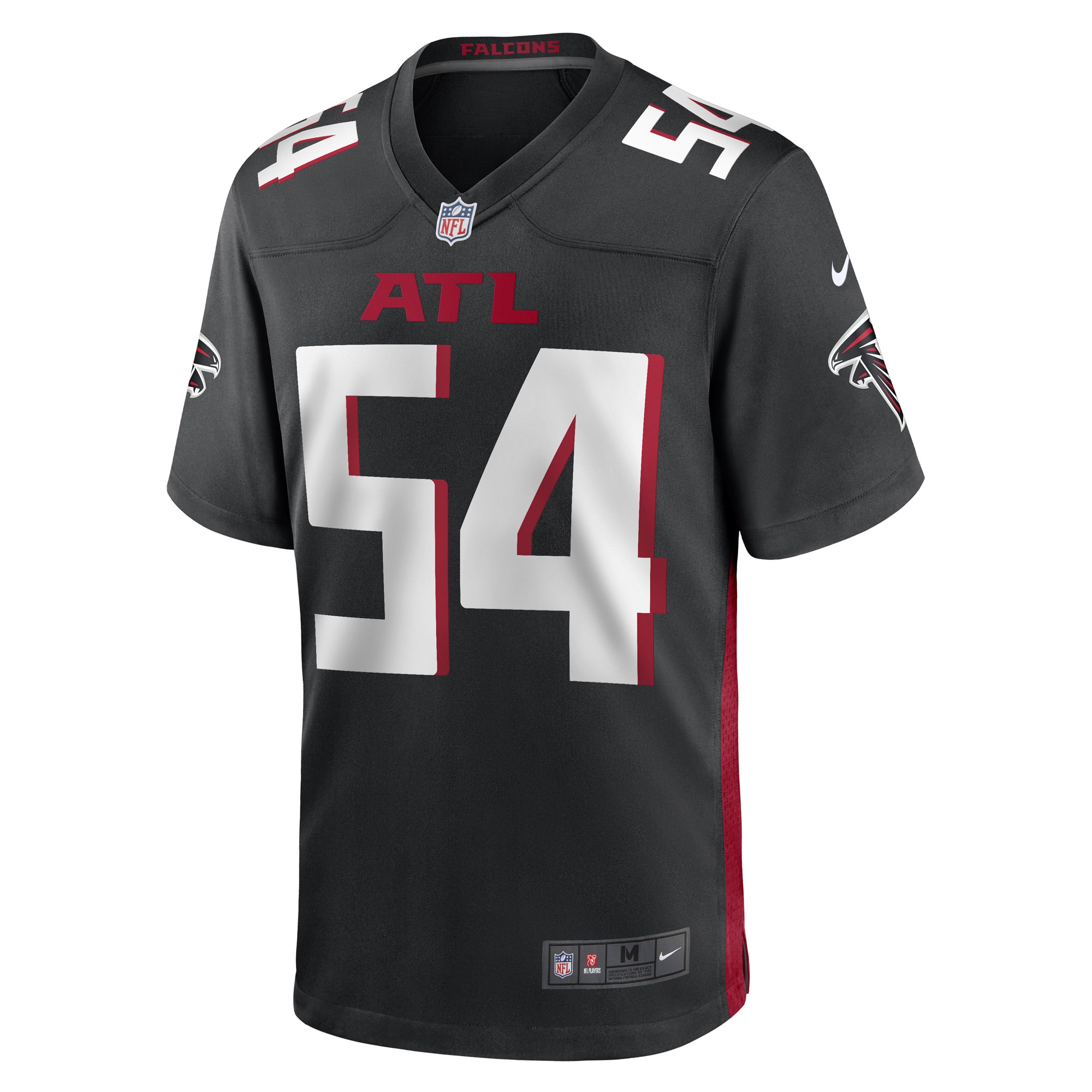 Rashaan Evans Atlanta Falcons  Game Player Jersey - Black